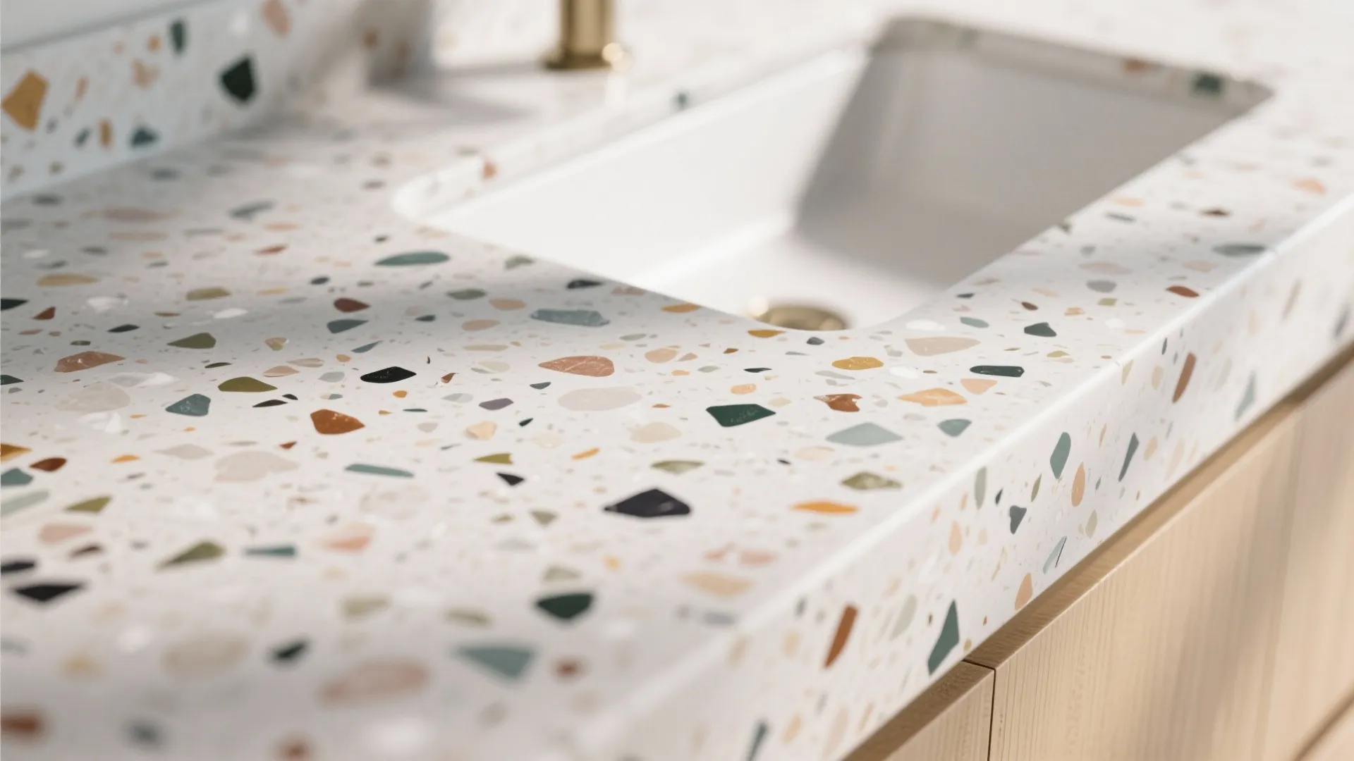 5. Terrazzo Vanity Countertop