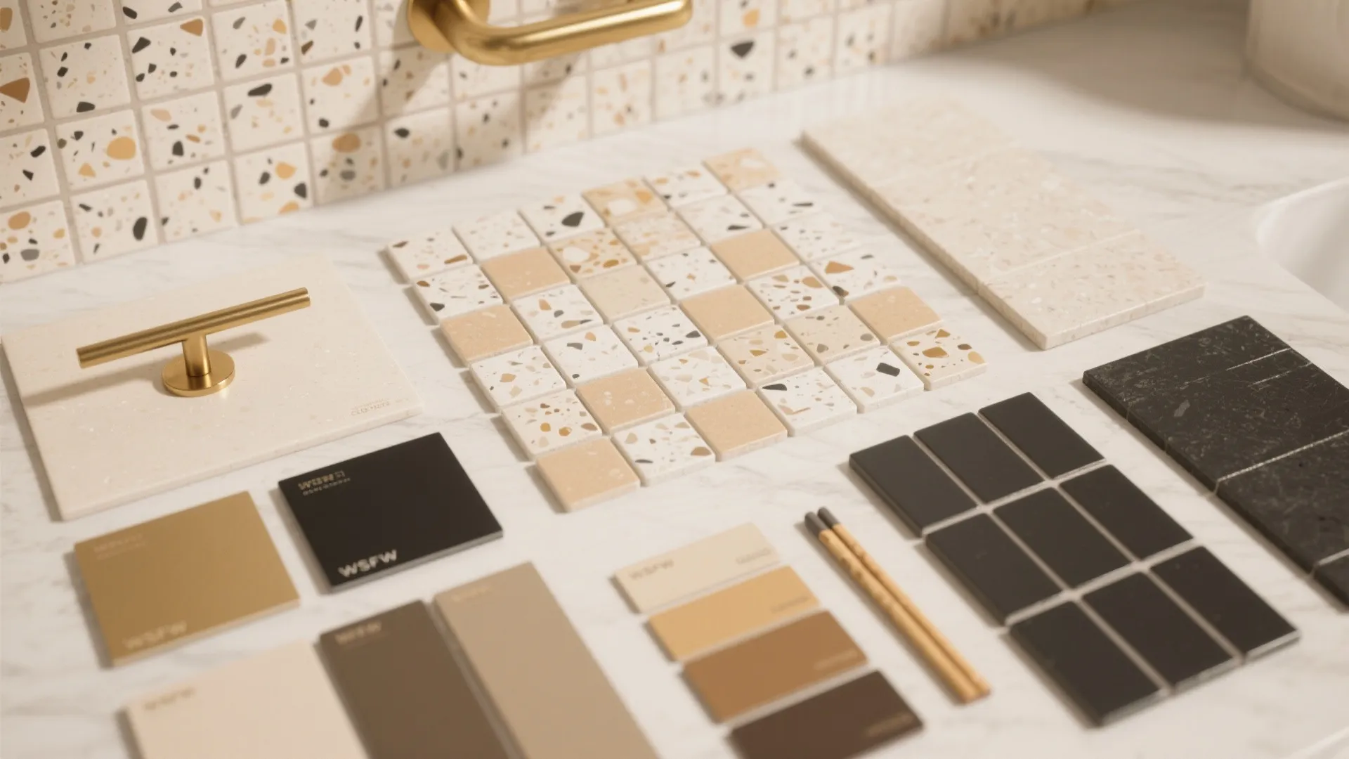 Terrazzo-Look Porcelain Mosaic for Warmth