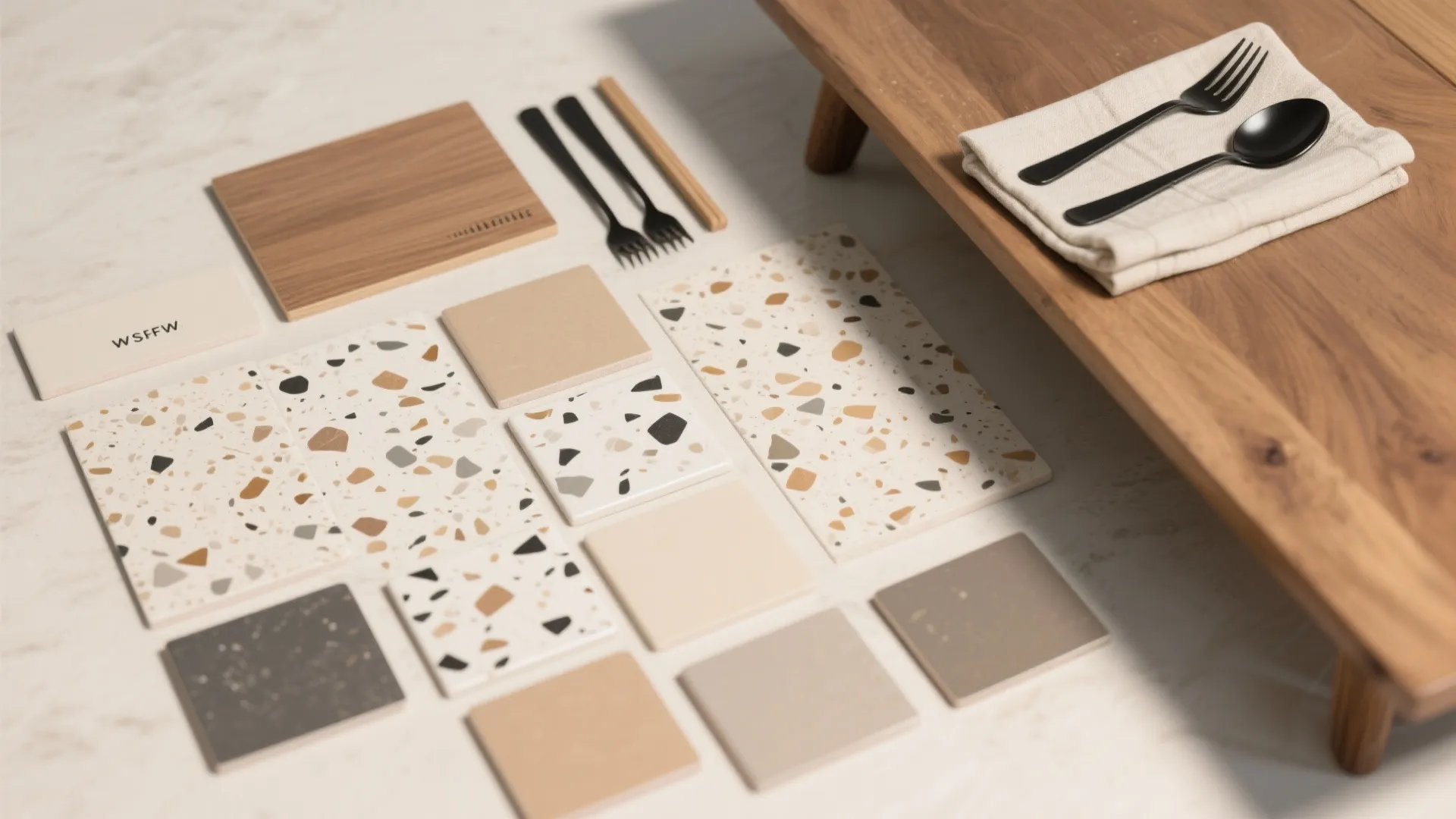 Terrazzo or Speckled Tiles