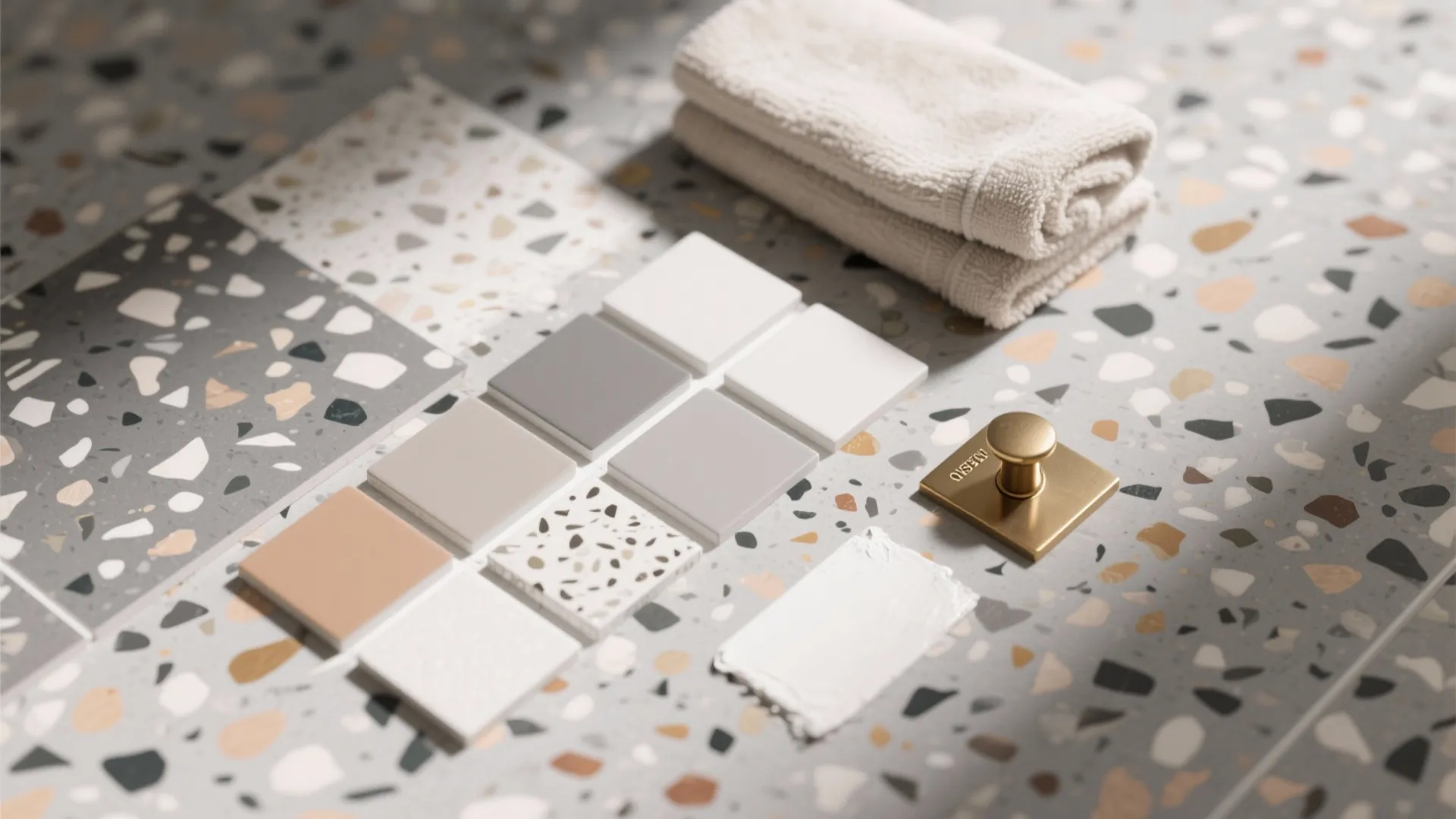 Terrazzo-look porcelain for personality without chaos