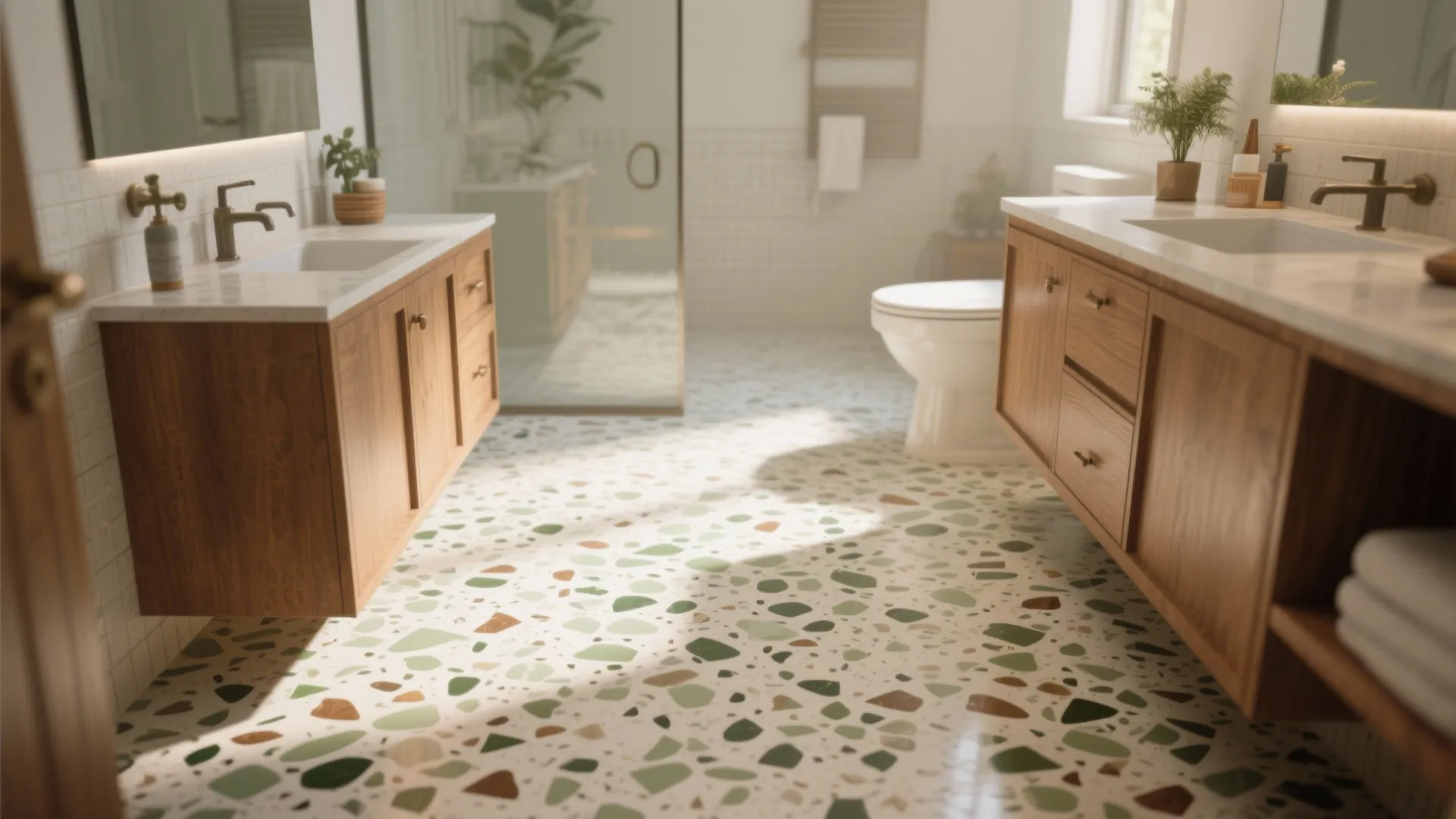 4. Terrazzo with Green and Brown Chips