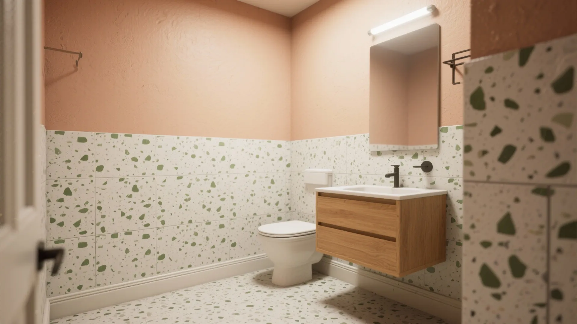 4. Terrazzo Tiles with Green Flecks