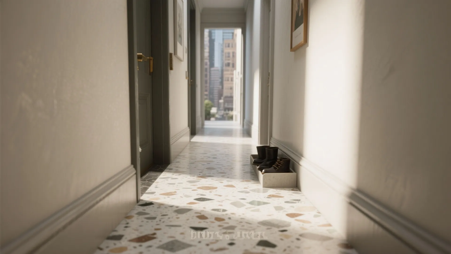 Playful Terrazzo for Tough, Tiny Halls