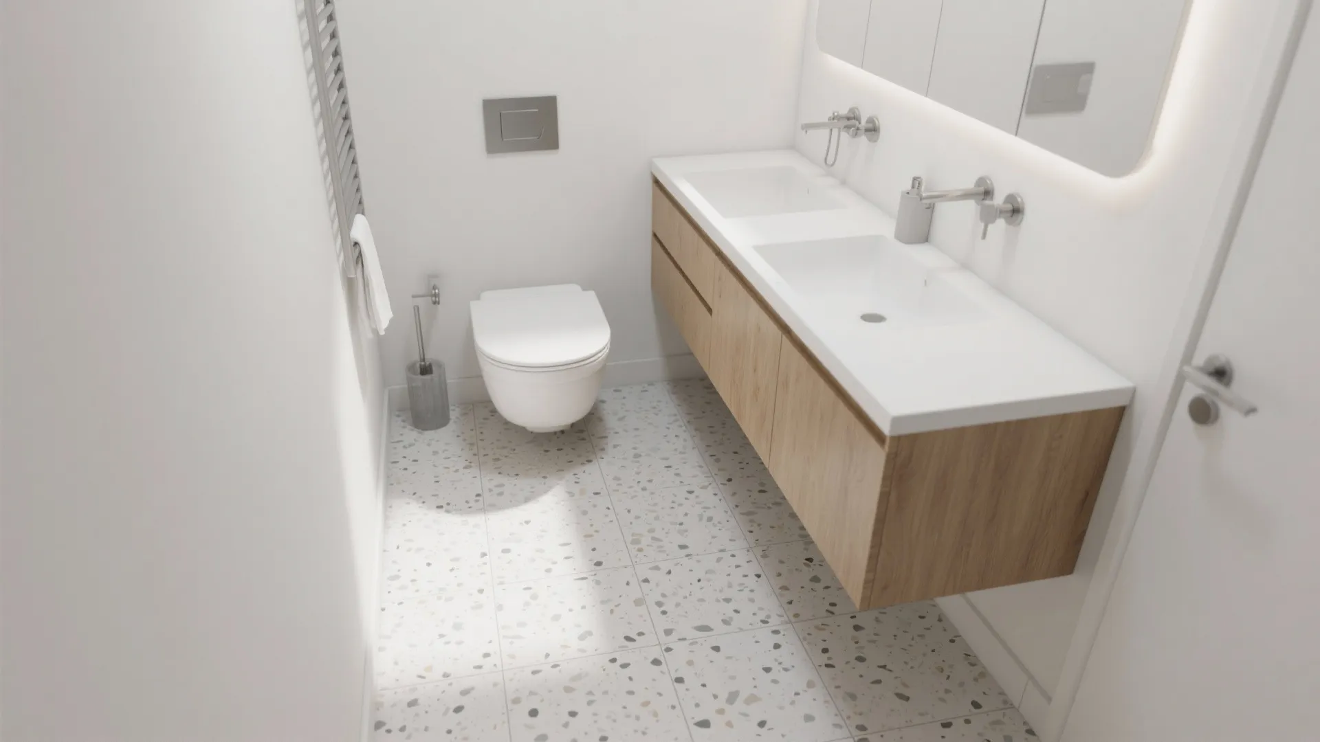 4) Terrazzo-Look Tiles for Character Without Clutter