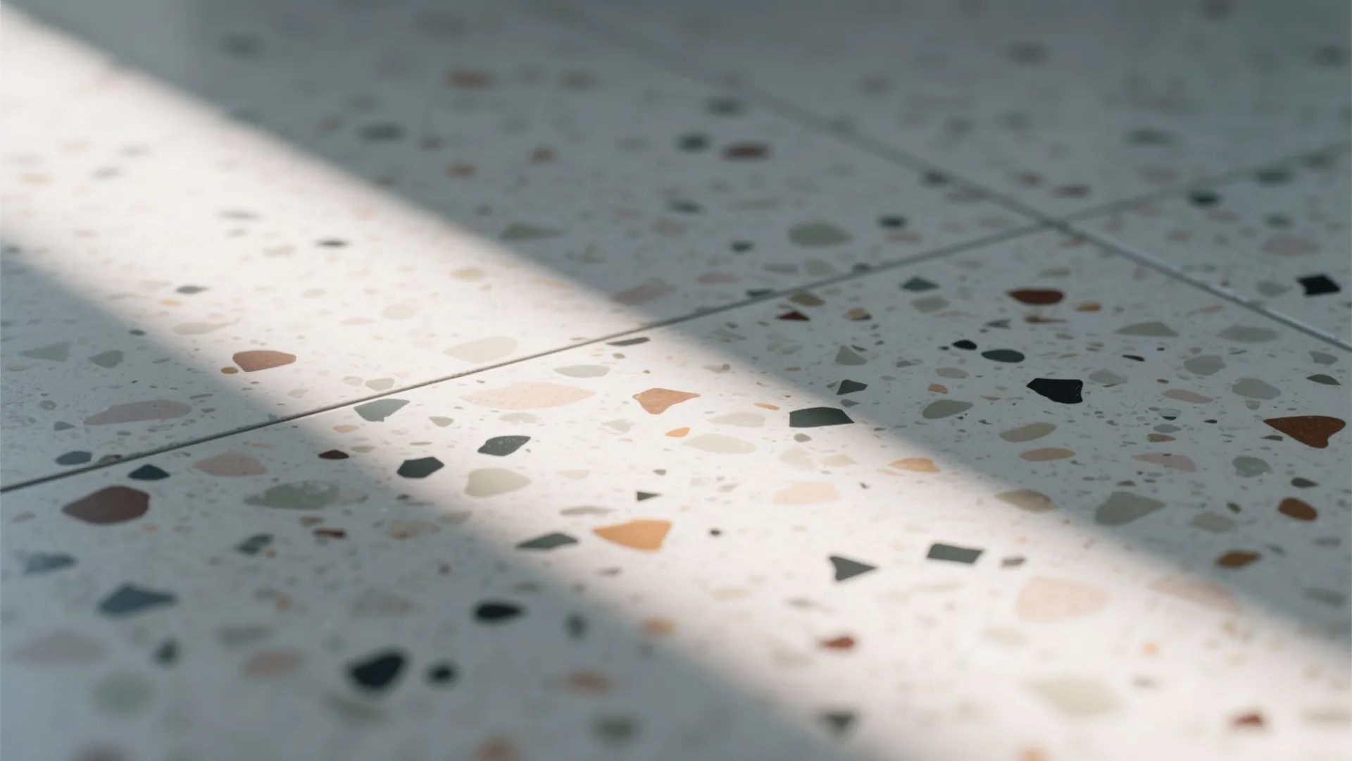 2) Terrazzo micro-chips for a modern-heritage look