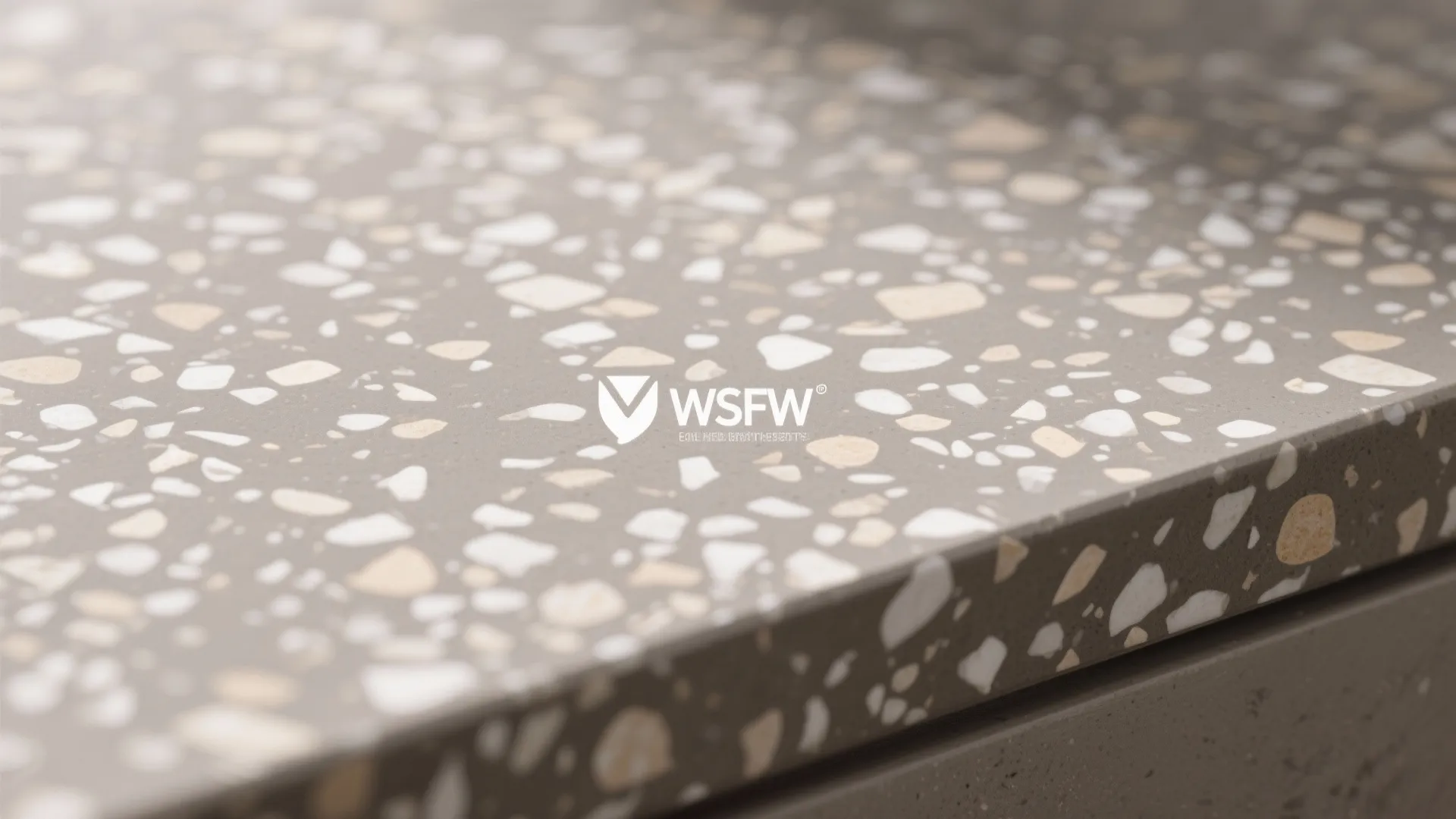 Terrazzo micro-chips for soft texture