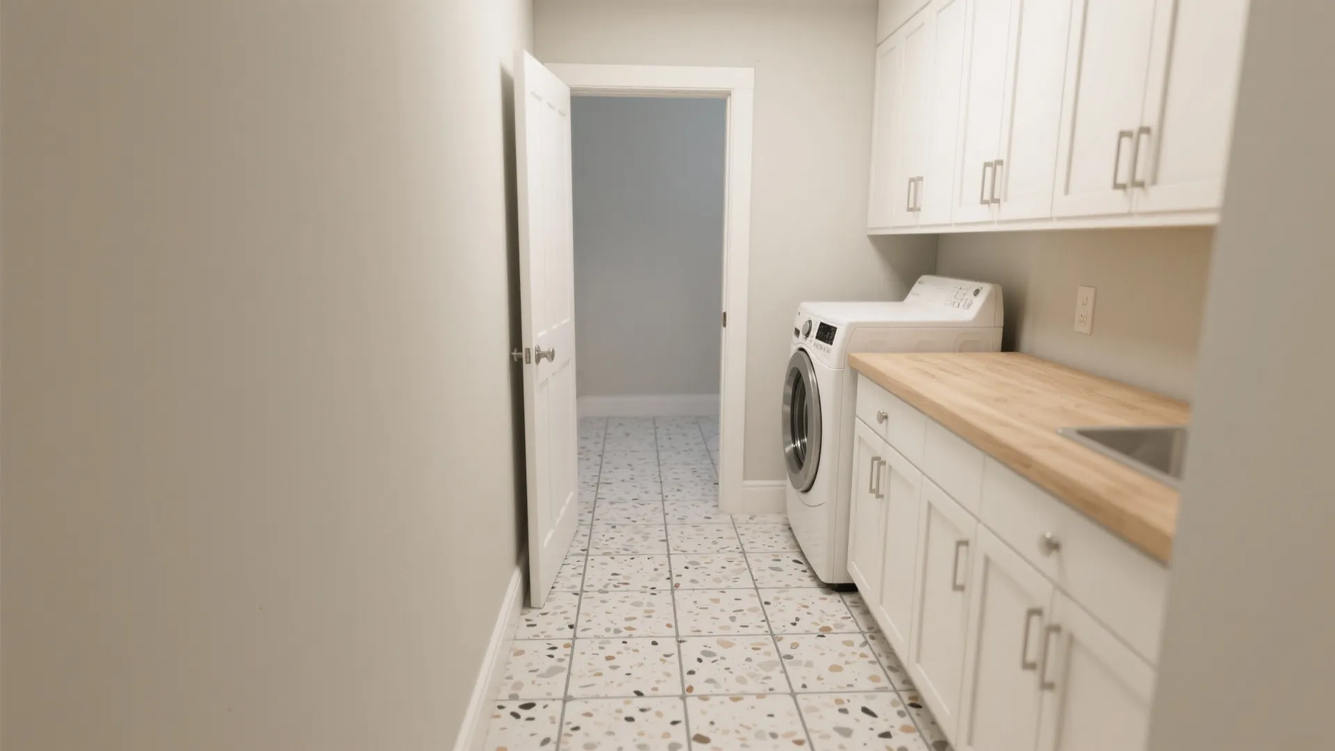 1) Minimal terrazzo micro-tiles for a lively base