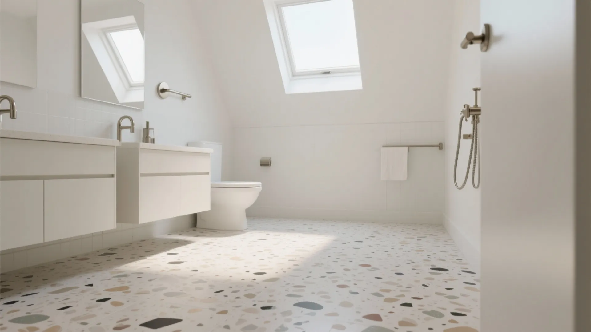 2) Terrazzo micro-chips for a modern-heritage look