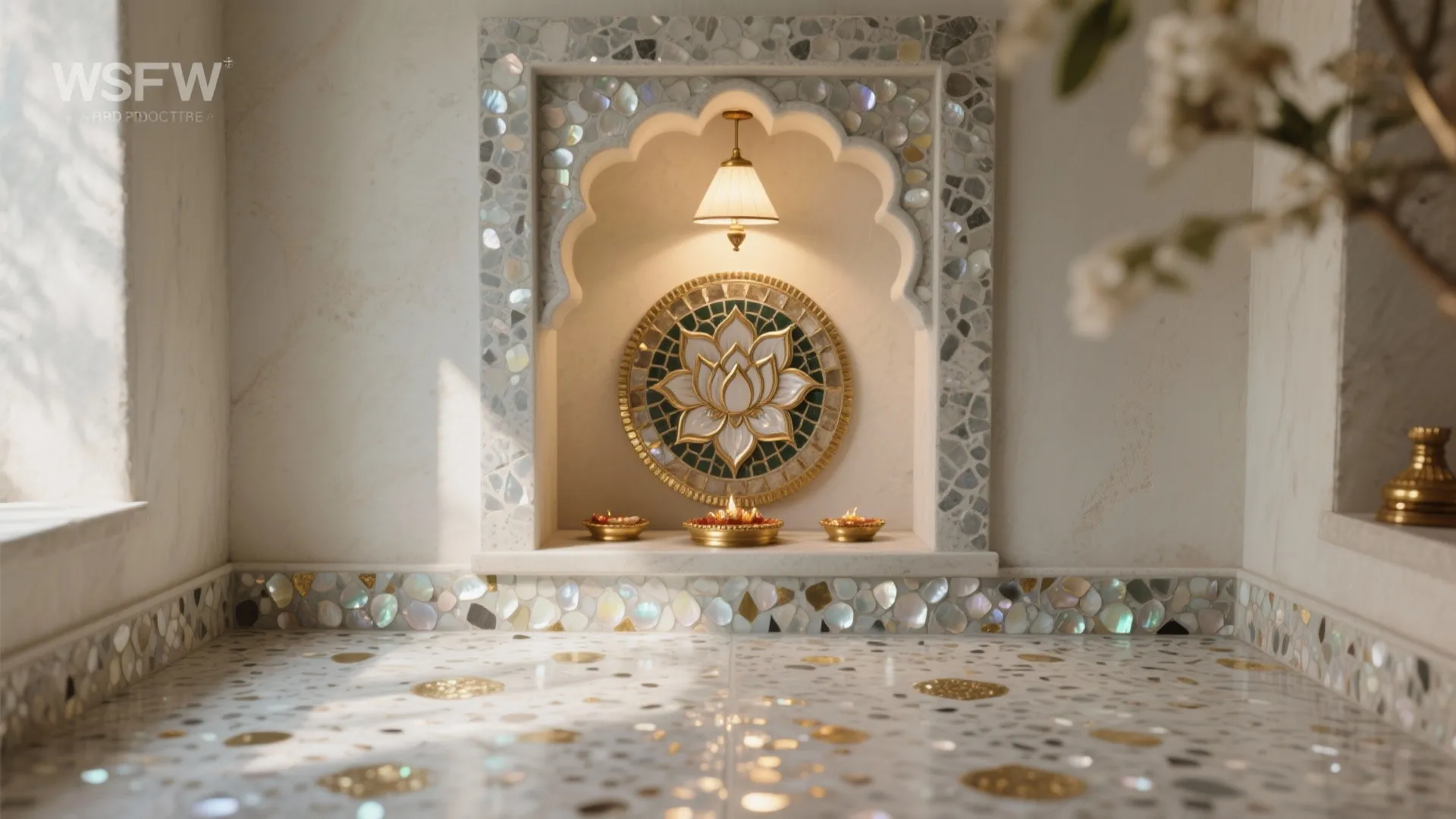 Soft-Glow Terrazzo or Mosaic: Subtle Sparkle, Big Character