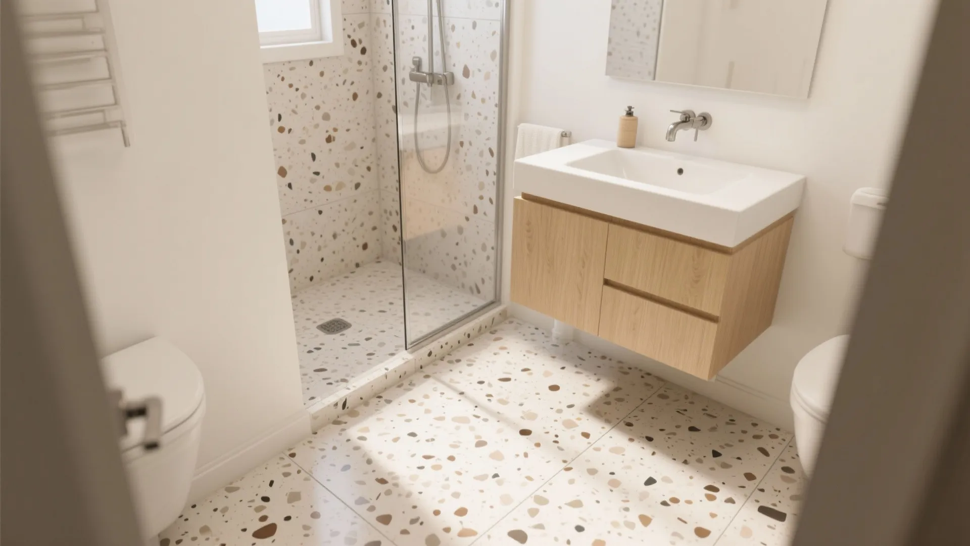 Terrazzo-Look Porcelain for Texture and Camouflage
