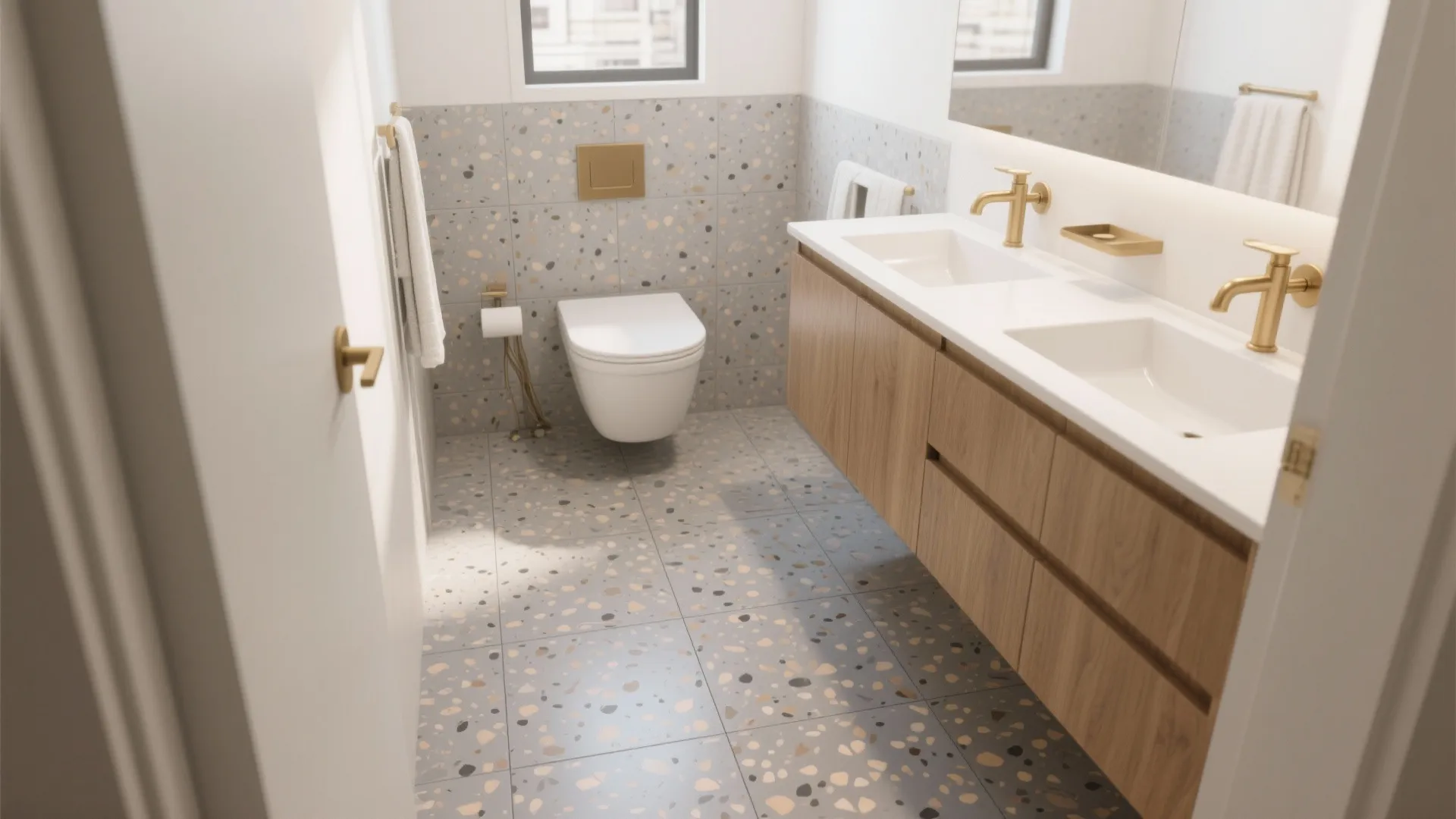 Terrazzo Speckles with Warmth