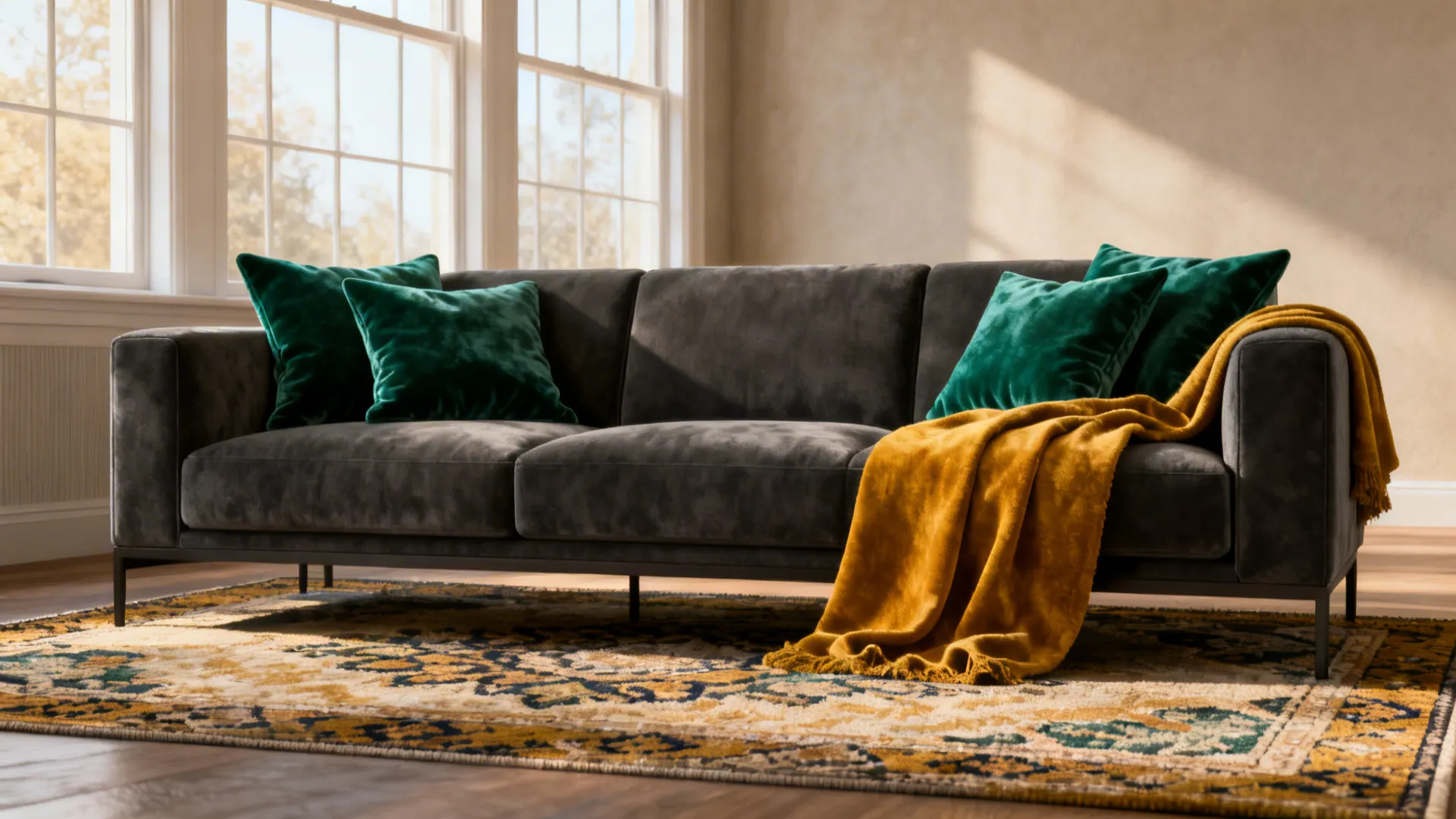 4. Pops of Color with Textiles