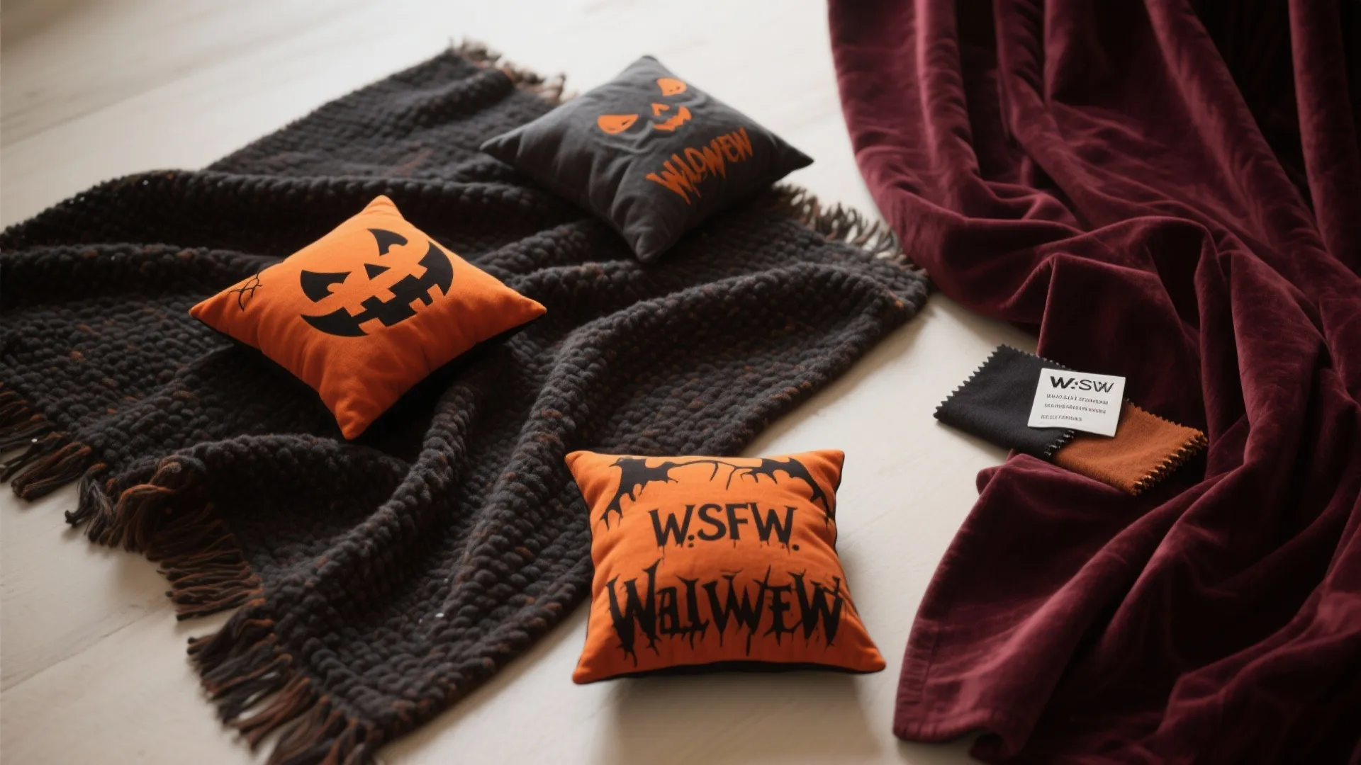 Textile swaps: curtains, throws, and themed pillows