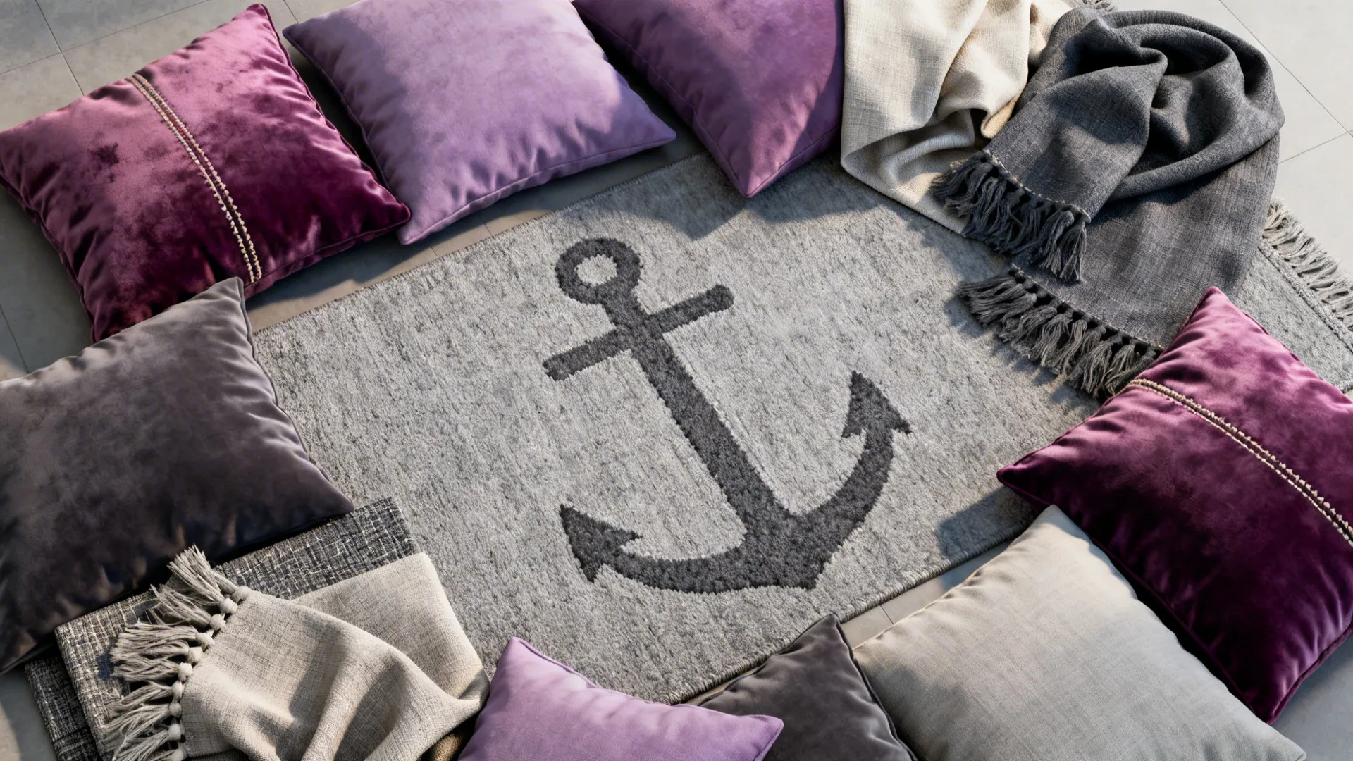 3. Gradient Textiles: Mix Mauve, Orchid, and Slate