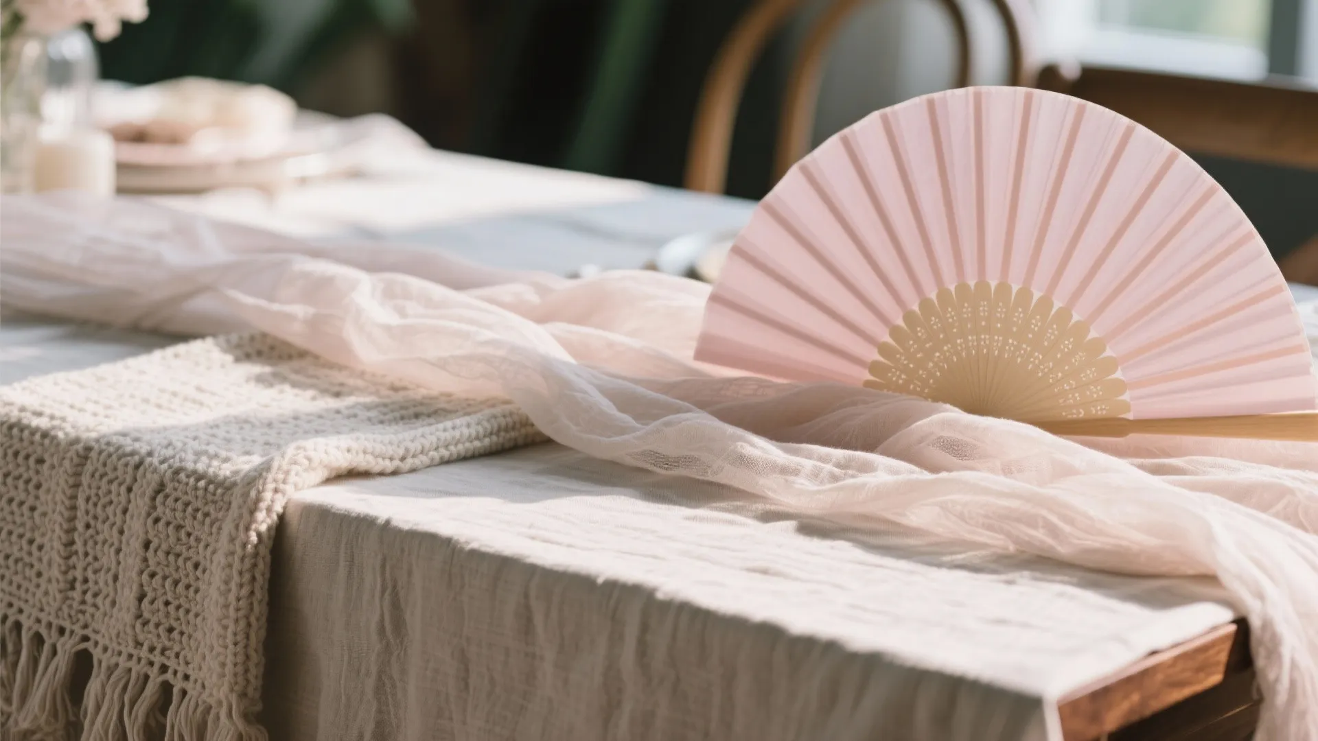 Soft neutral palette with tactile layers