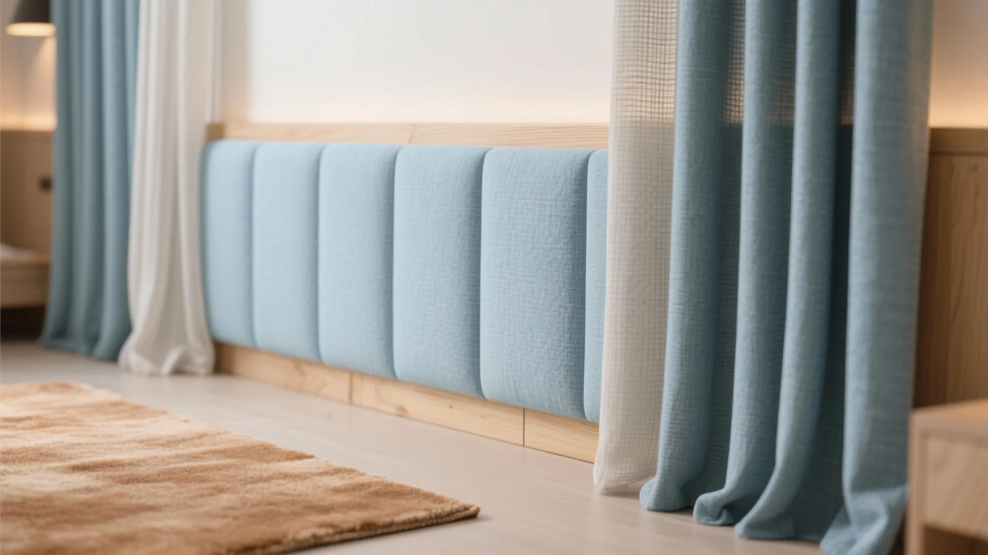 Bedroom calm: storage beds, soft acoustics, and layered light