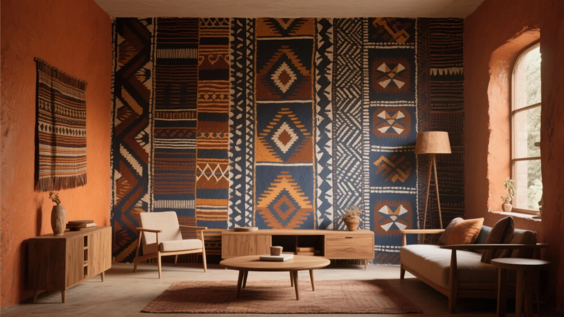 2. Textile-Inspired Mural