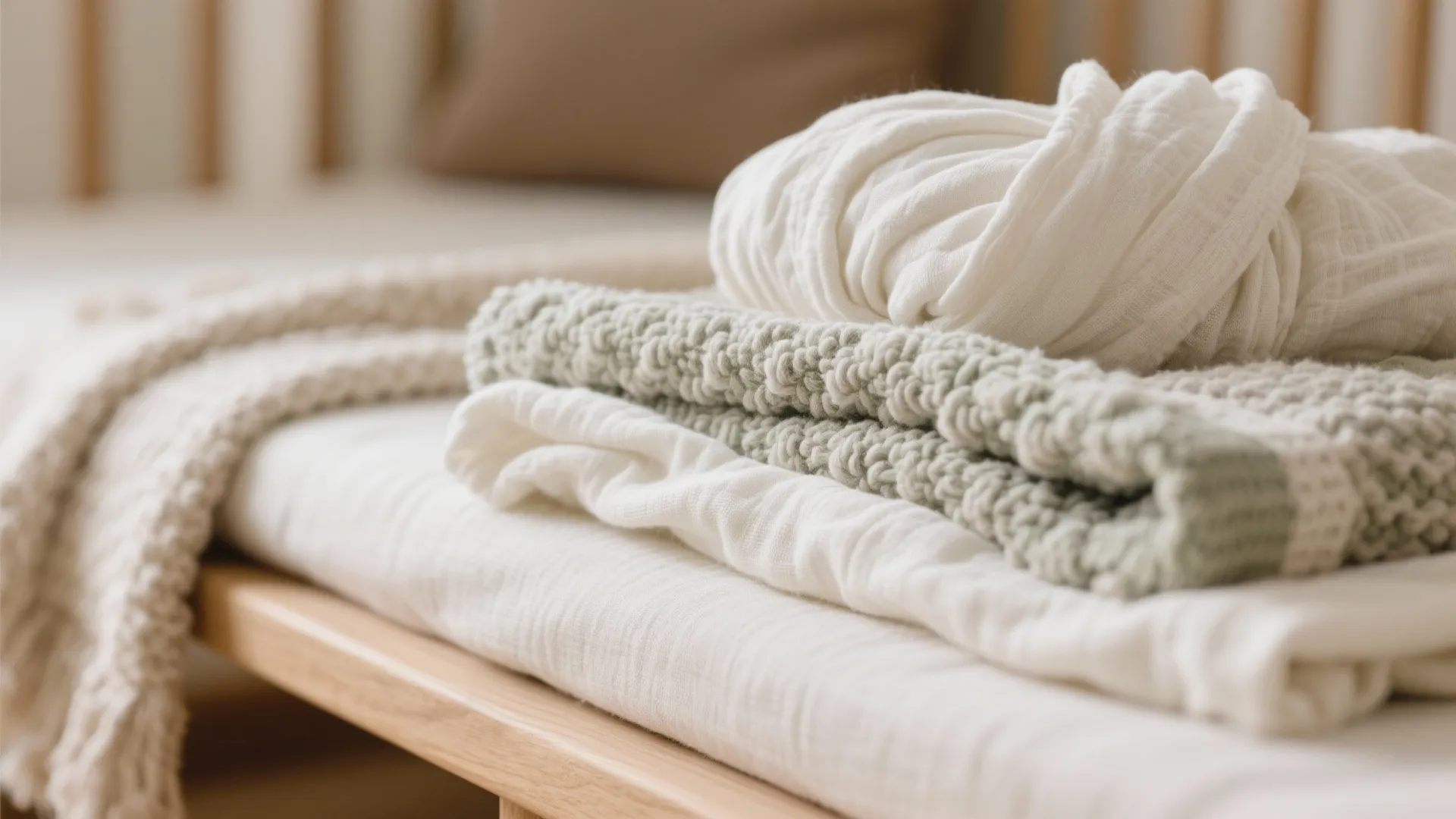 Soft neutral palette with tactile layers