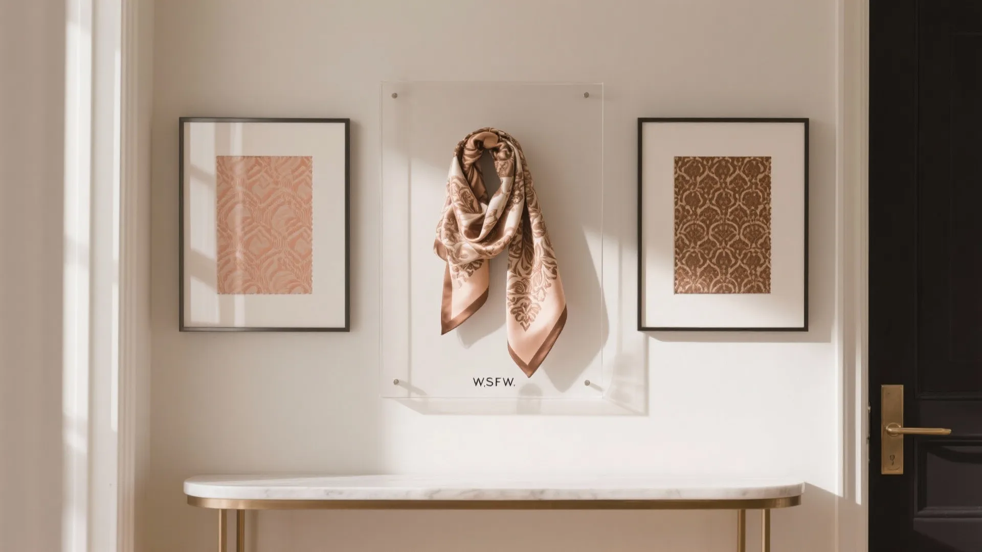 Framed Textiles and Scarves for Tactile Depth