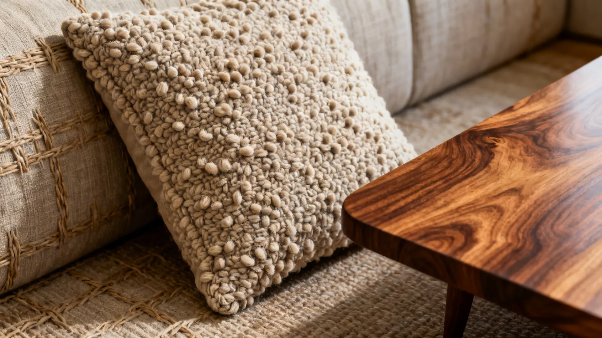 Material Story: Warm Wood Meets Soft Textiles