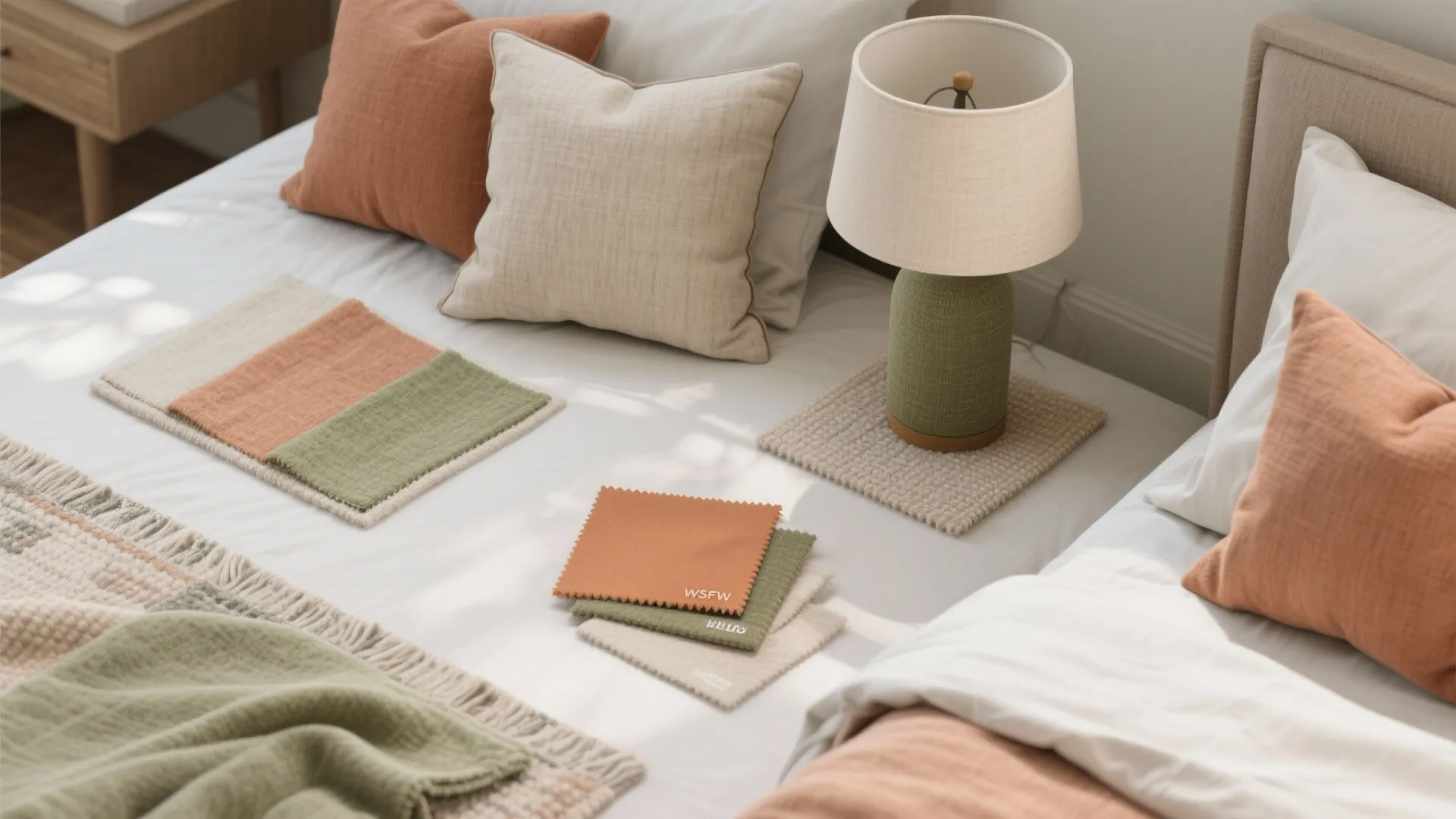 4. Coordinated Textiles and Accent Color