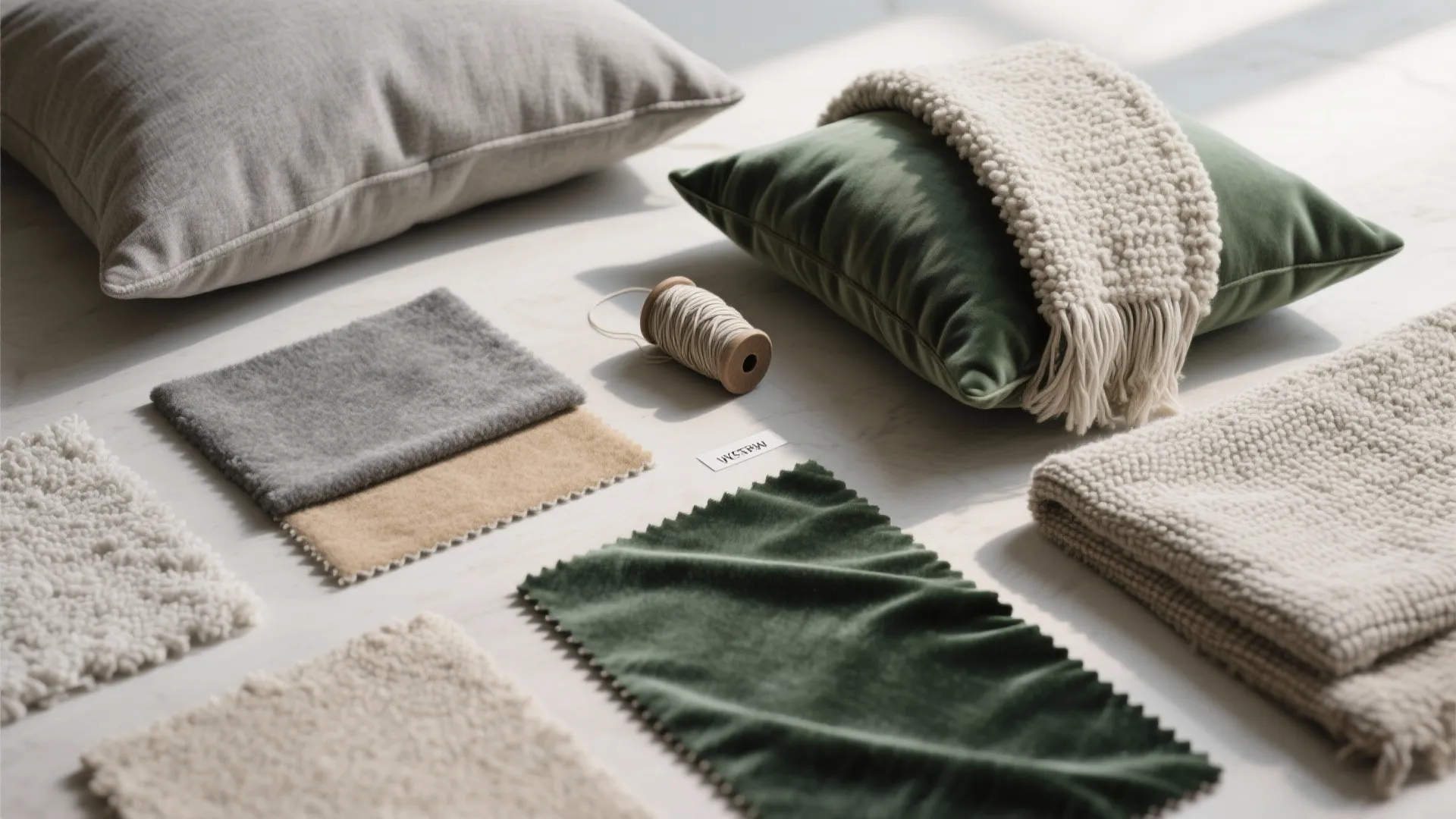 3. Layer Textures—Velvet, Linen, and Bouclé