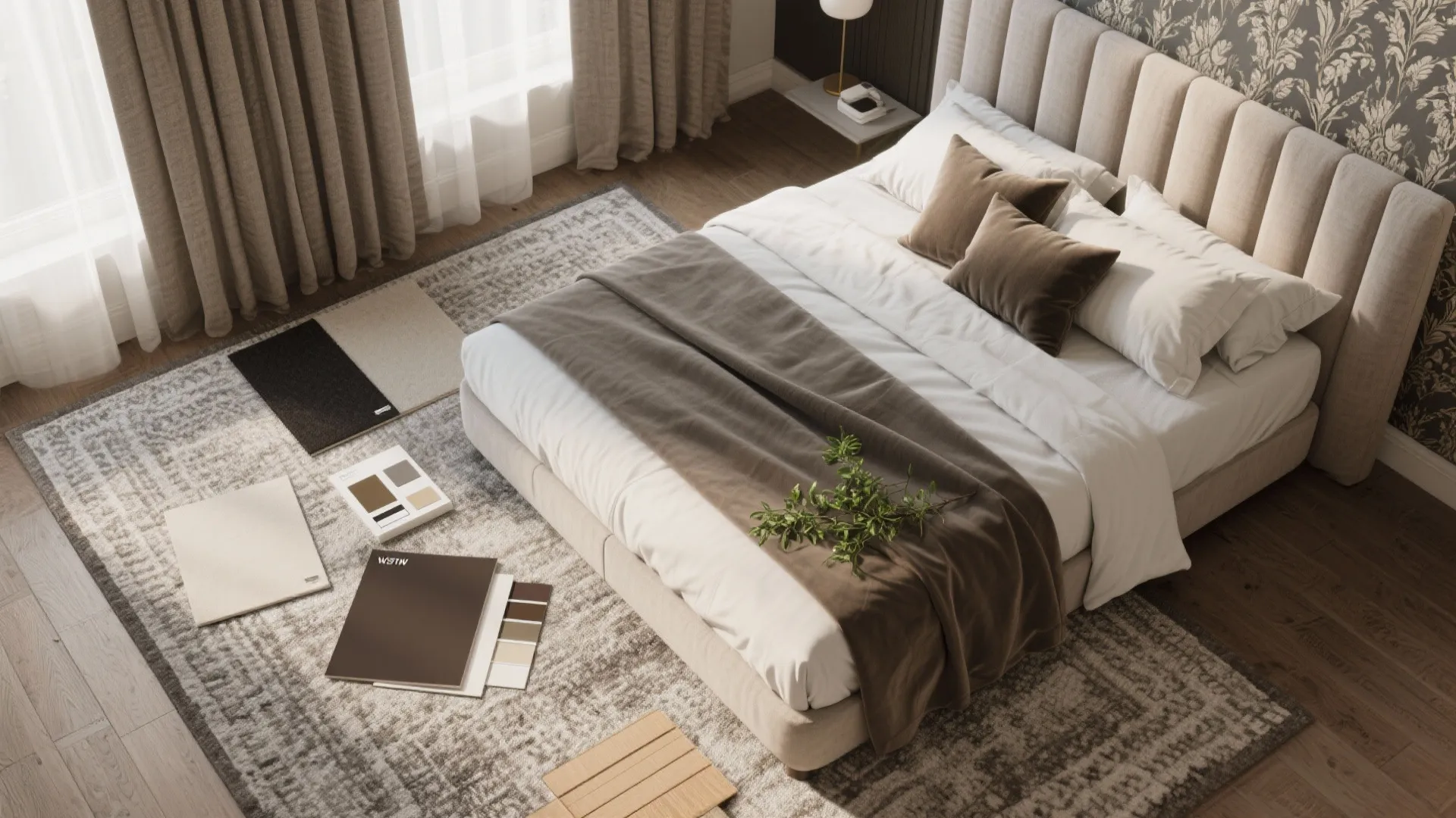 5. Use textiles, color, and a focal wall to control scale