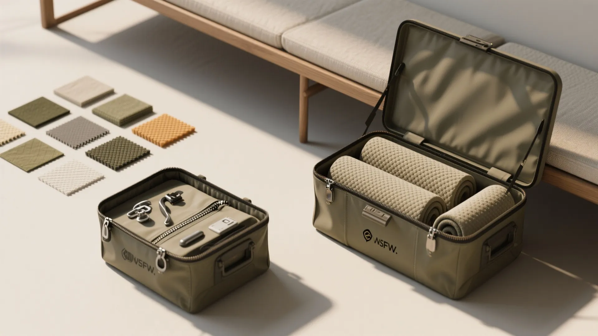 4. Weatherproof textiles and compact storage