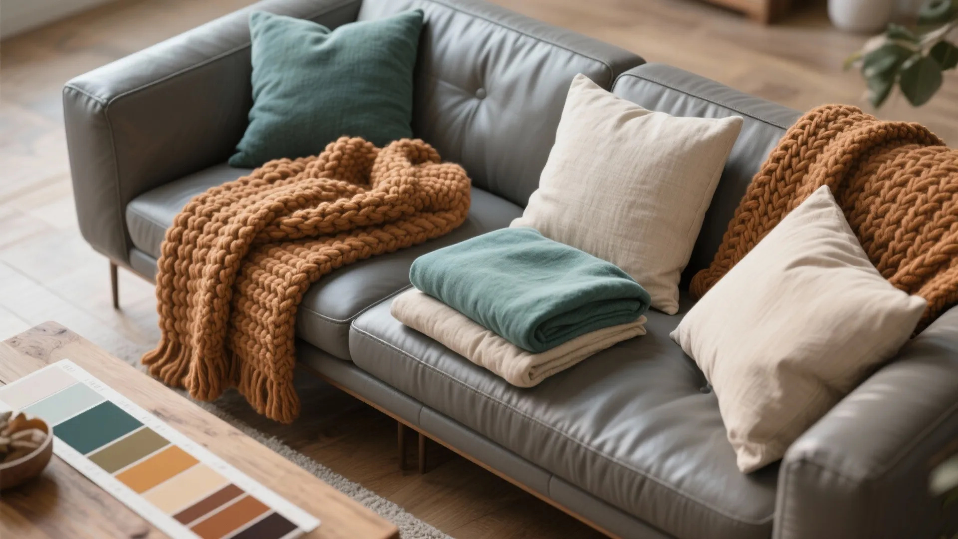 4. Use cushions and throws to change seasons