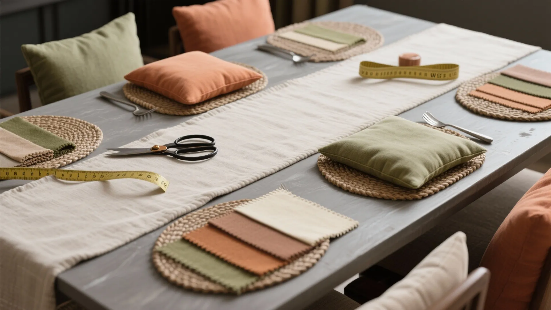 3. Use layered textiles to introduce color and texture