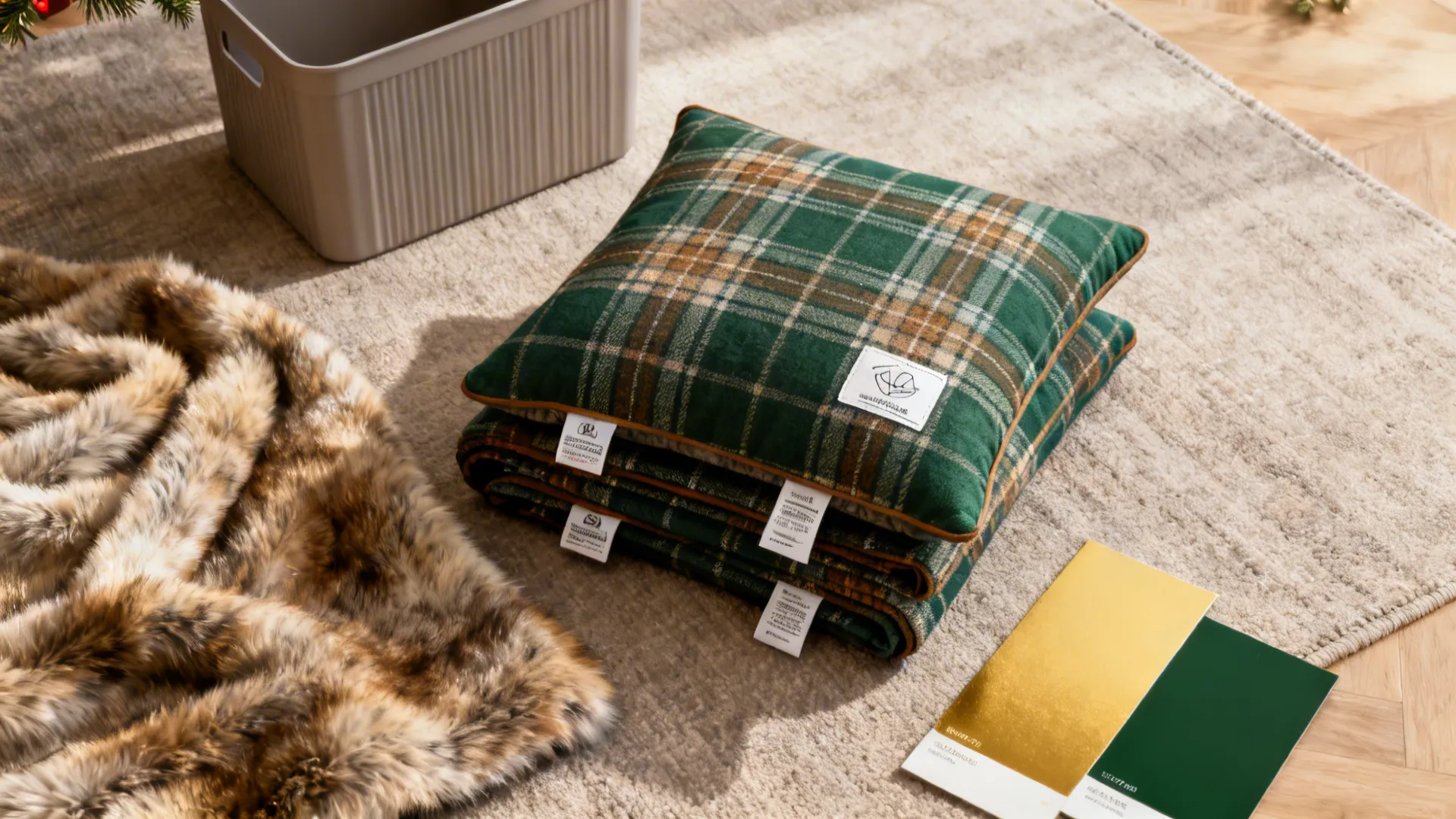 3. Multipurpose Decor: Festive Throws and Pillow Swaps