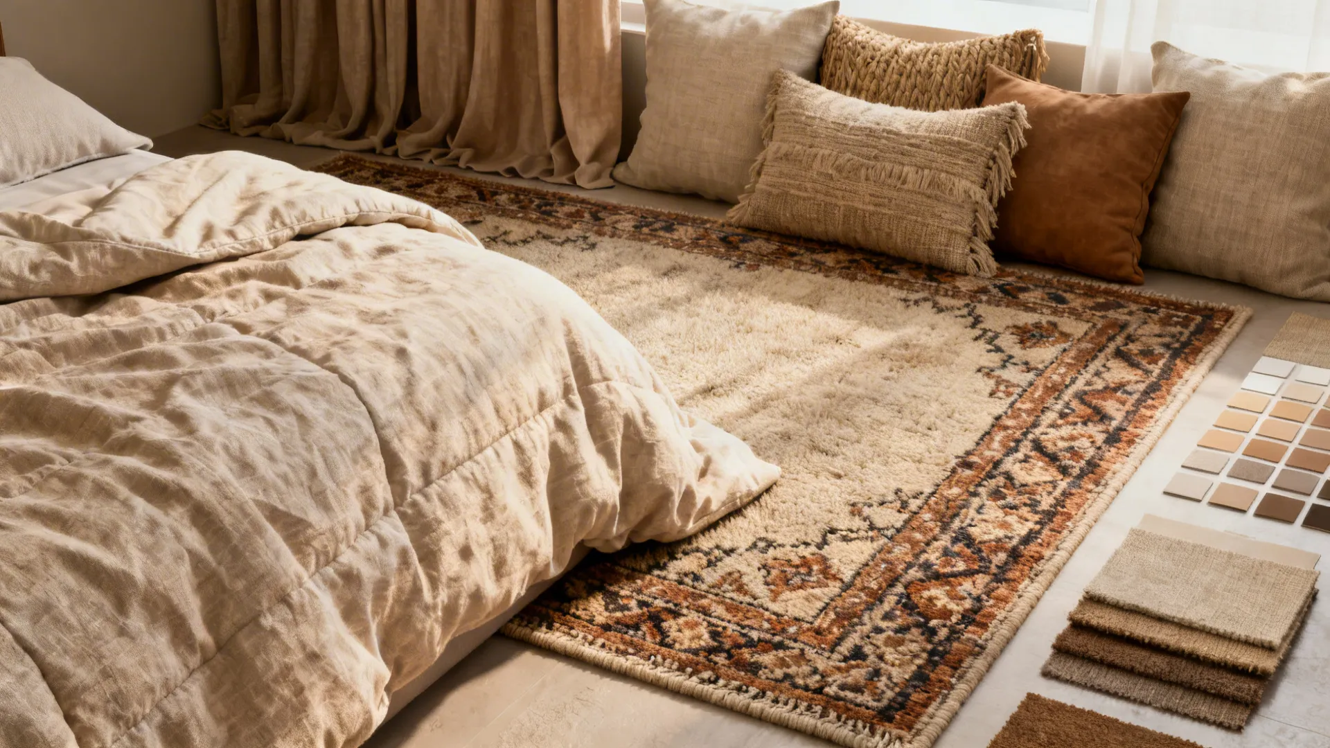 2. Upgrade textiles for a cozy, high-end feel