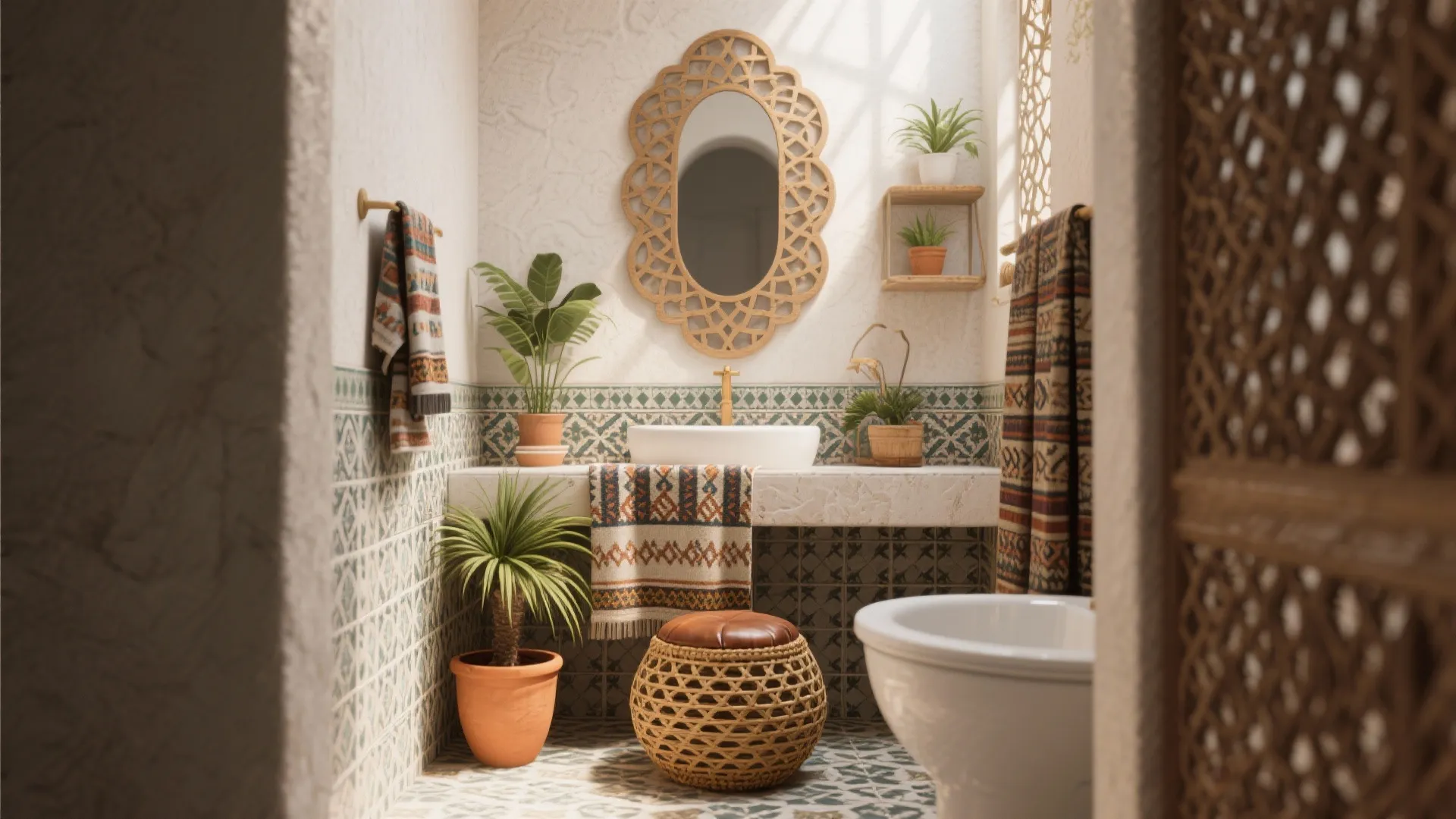 5. Textiles, Plants, and Mirrors for Depth