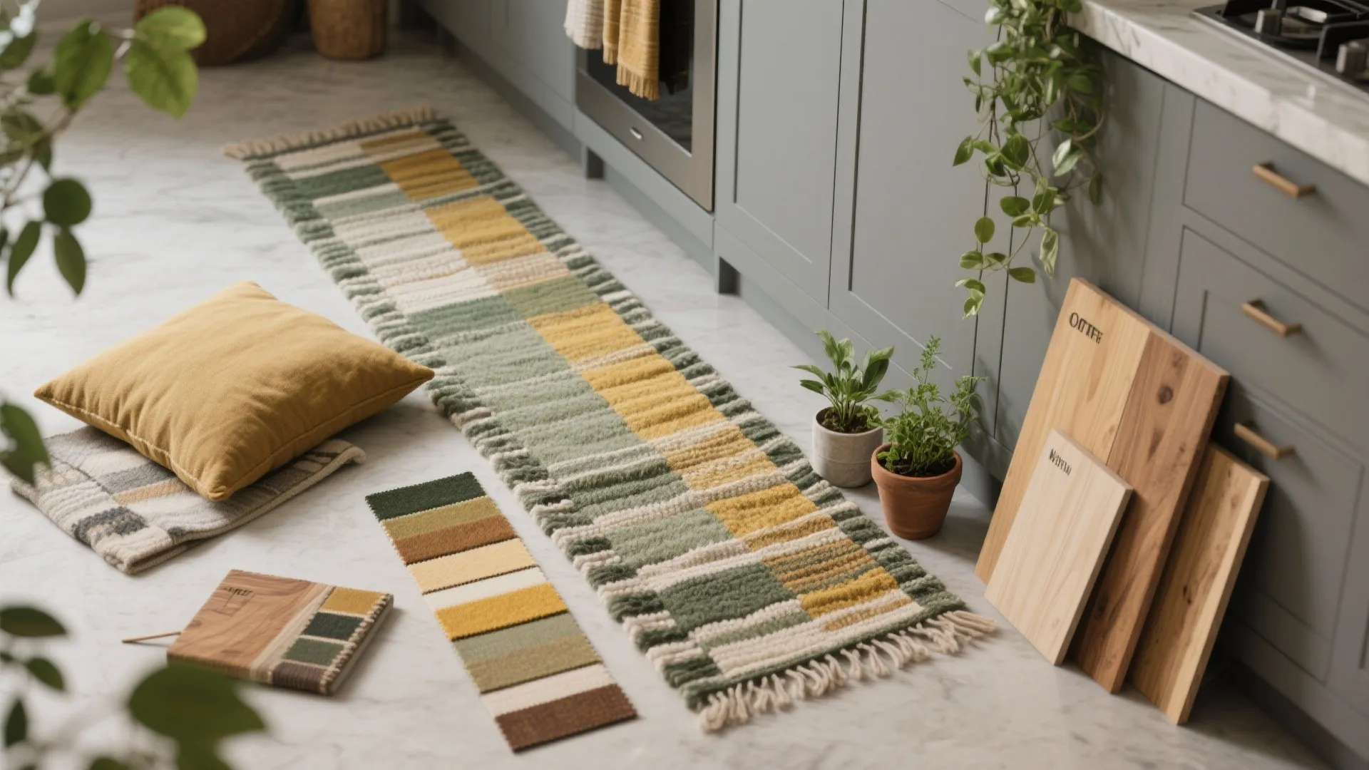 5. Layer in textiles and plants for softness