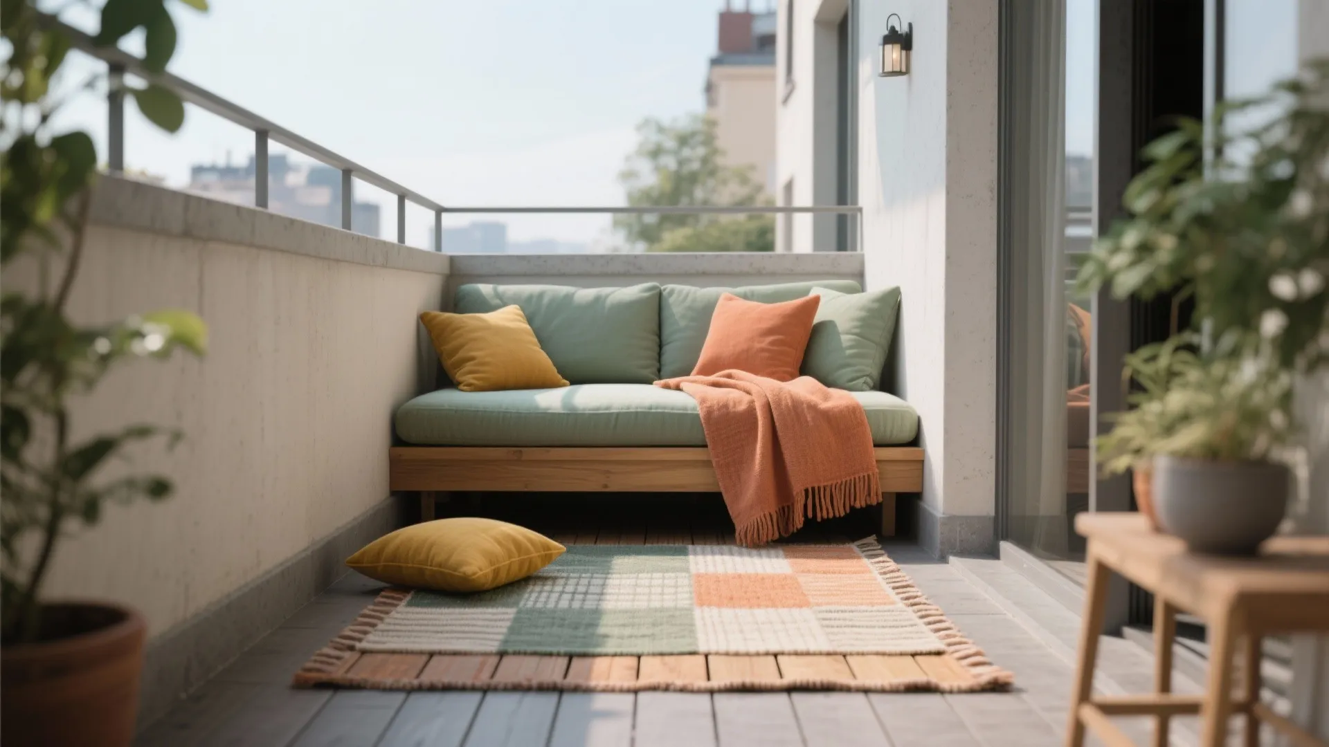 Weatherproof textiles and a cohesive palette