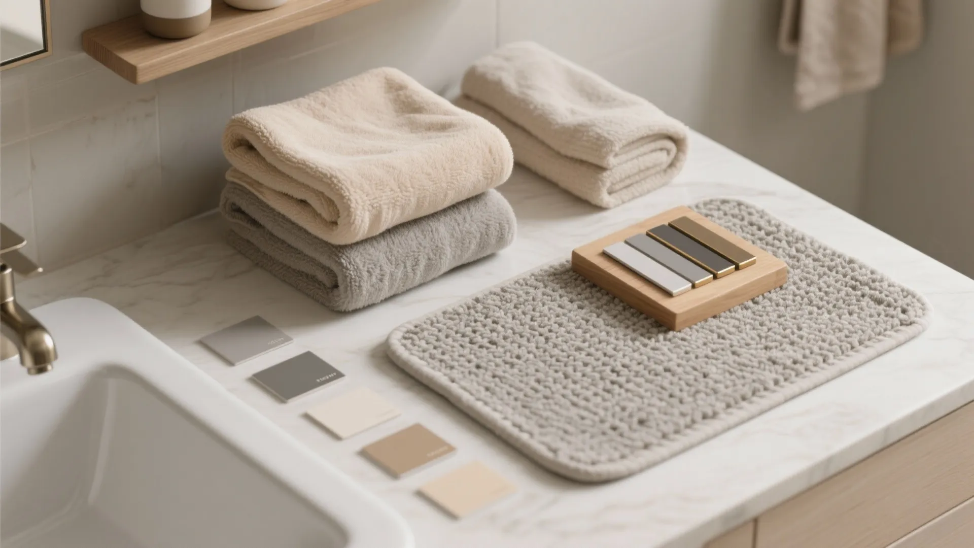 5. Textiles and natural wood accents to blend tones