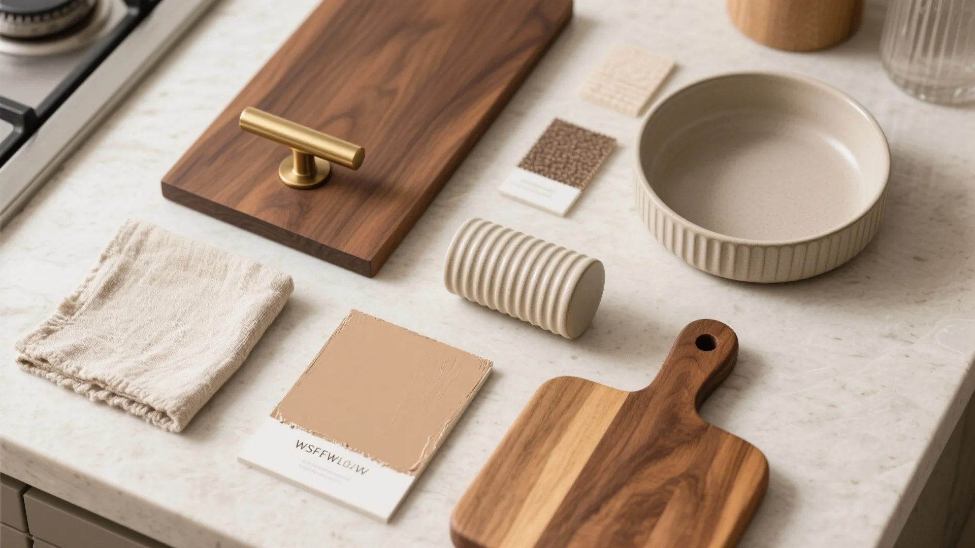 Textural Decor: Wood, Linen, and Matte Metals