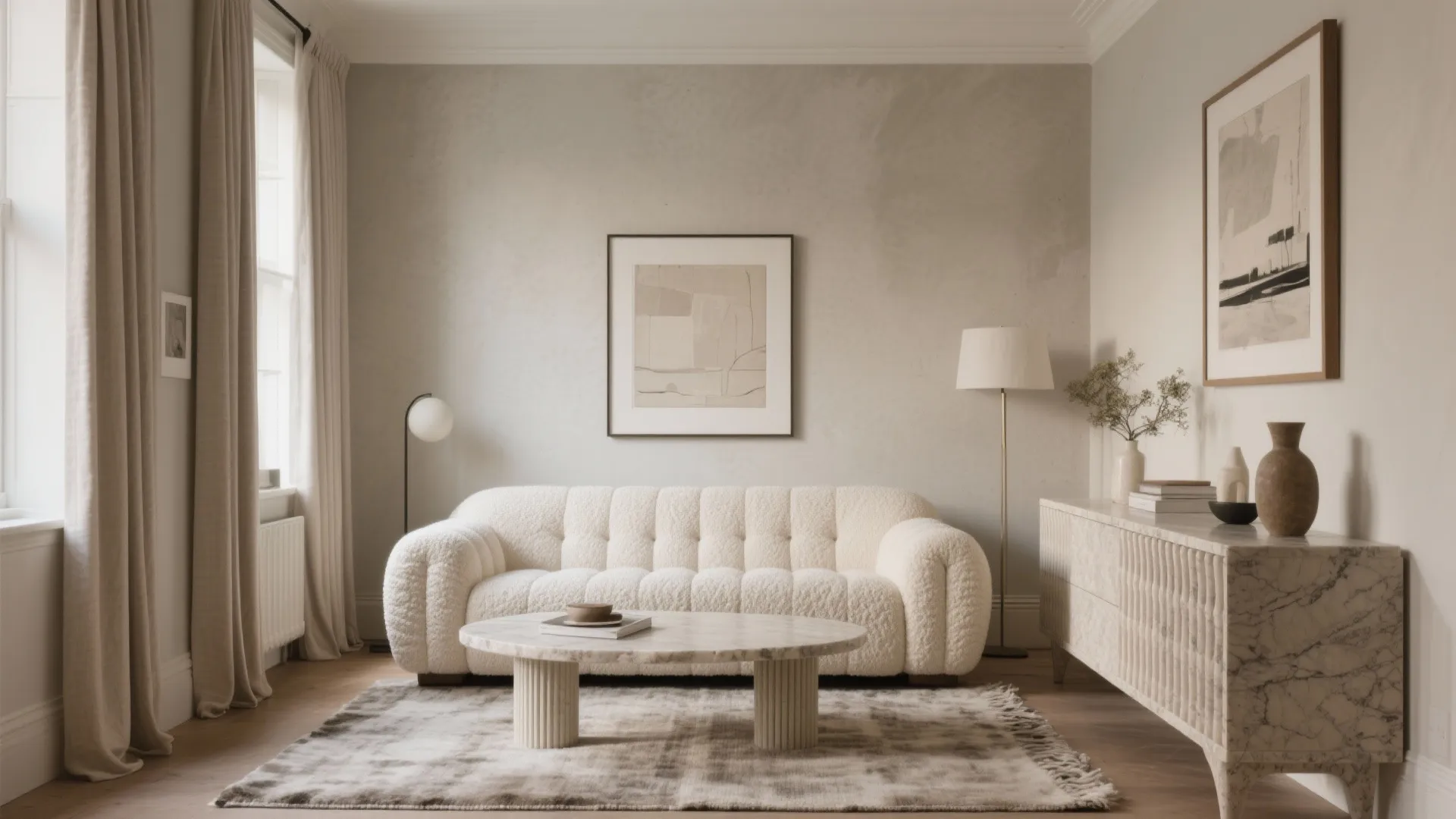 Textural luxury: from boucle to fluted stone