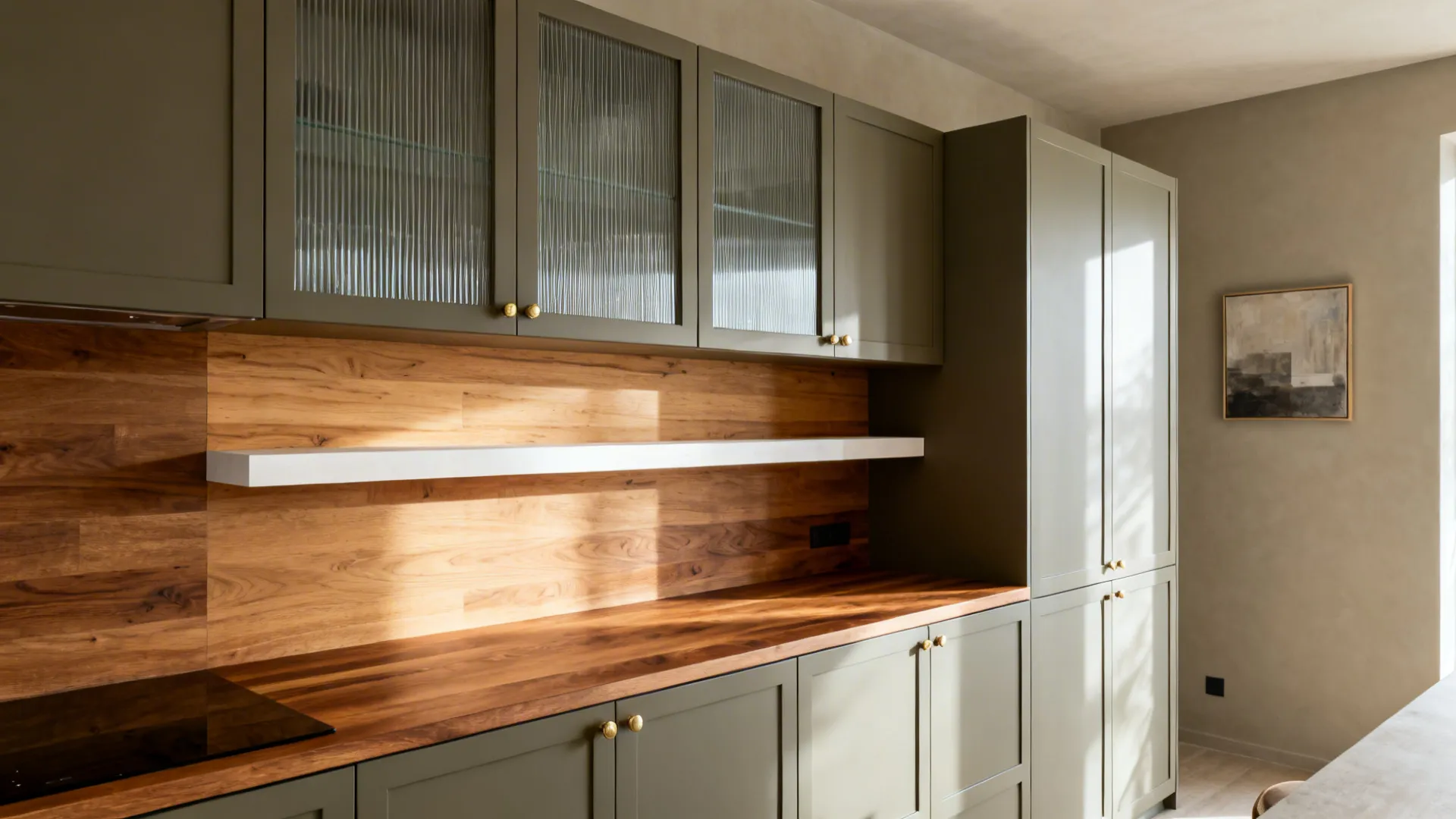 Textural Minimalism with Warm Wood Accents