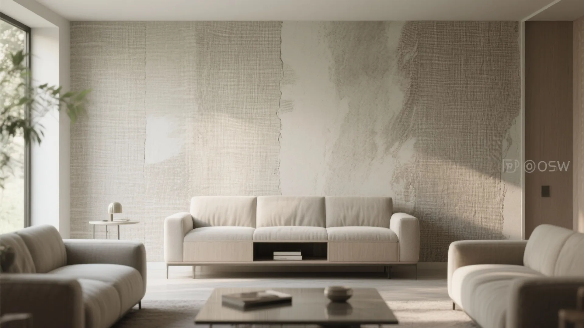 Textural Murals: Linen Weave, Plaster Wash, or Microcement Look