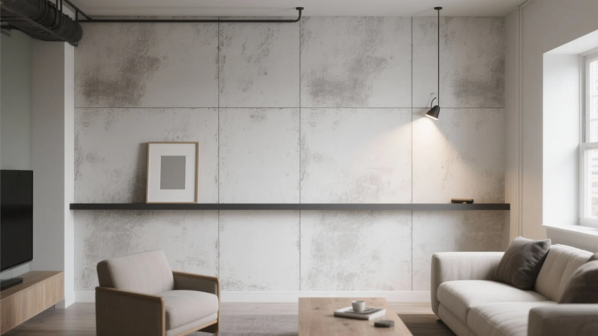 Textured Ink-Wash or Faux Concrete Panels