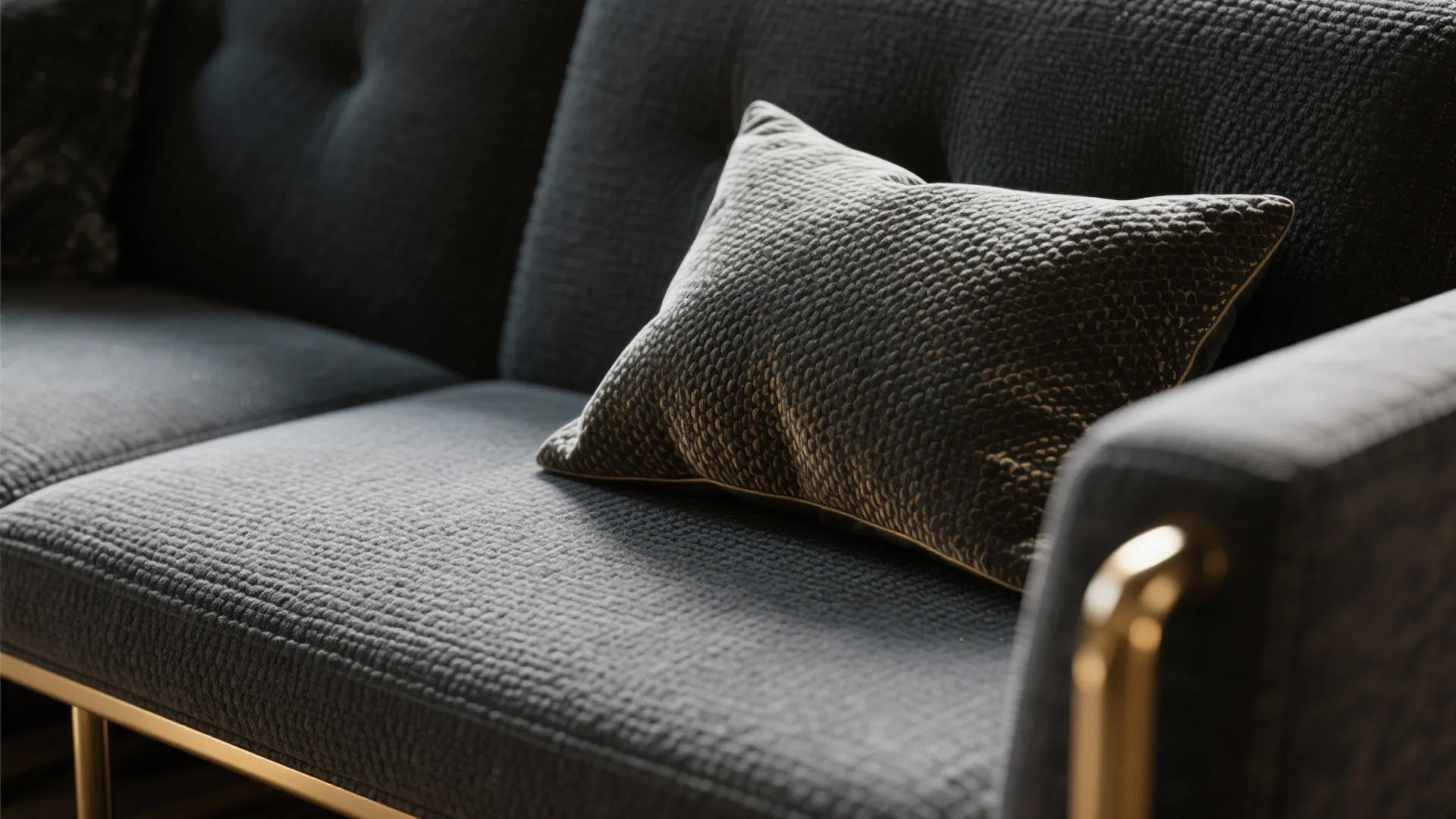 4. Use color and texture to make the loveseat read as intentional