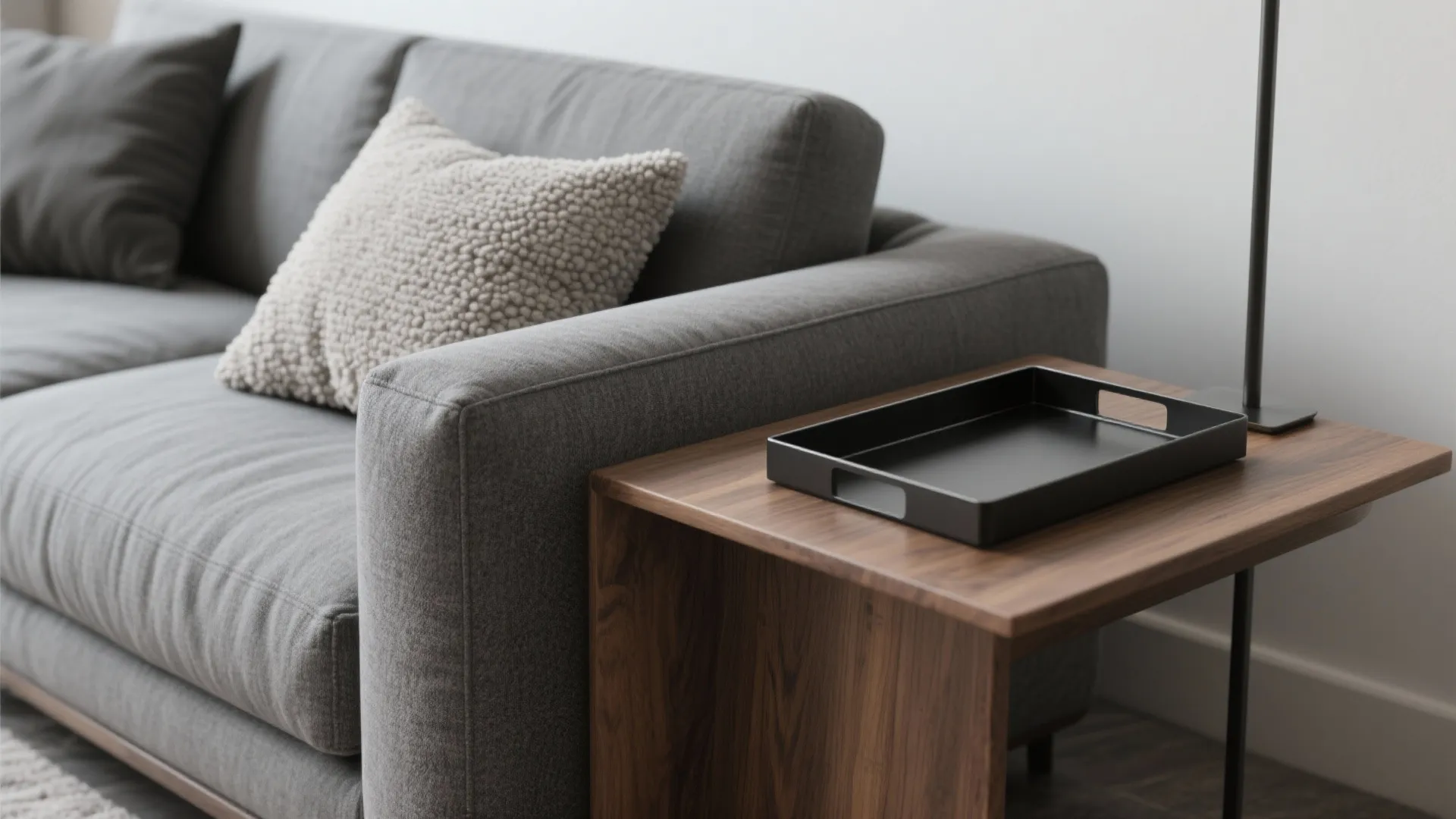 Texture Contrast: Bouclé + Wood + Metal