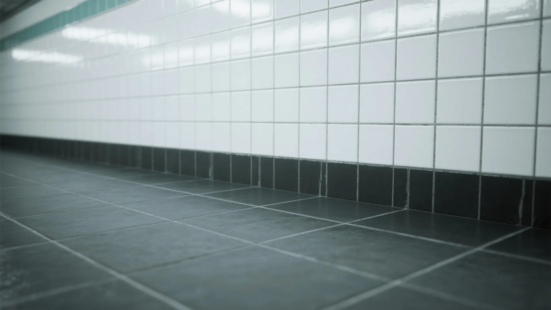 3. Layer textures — matte floor, glossy walls