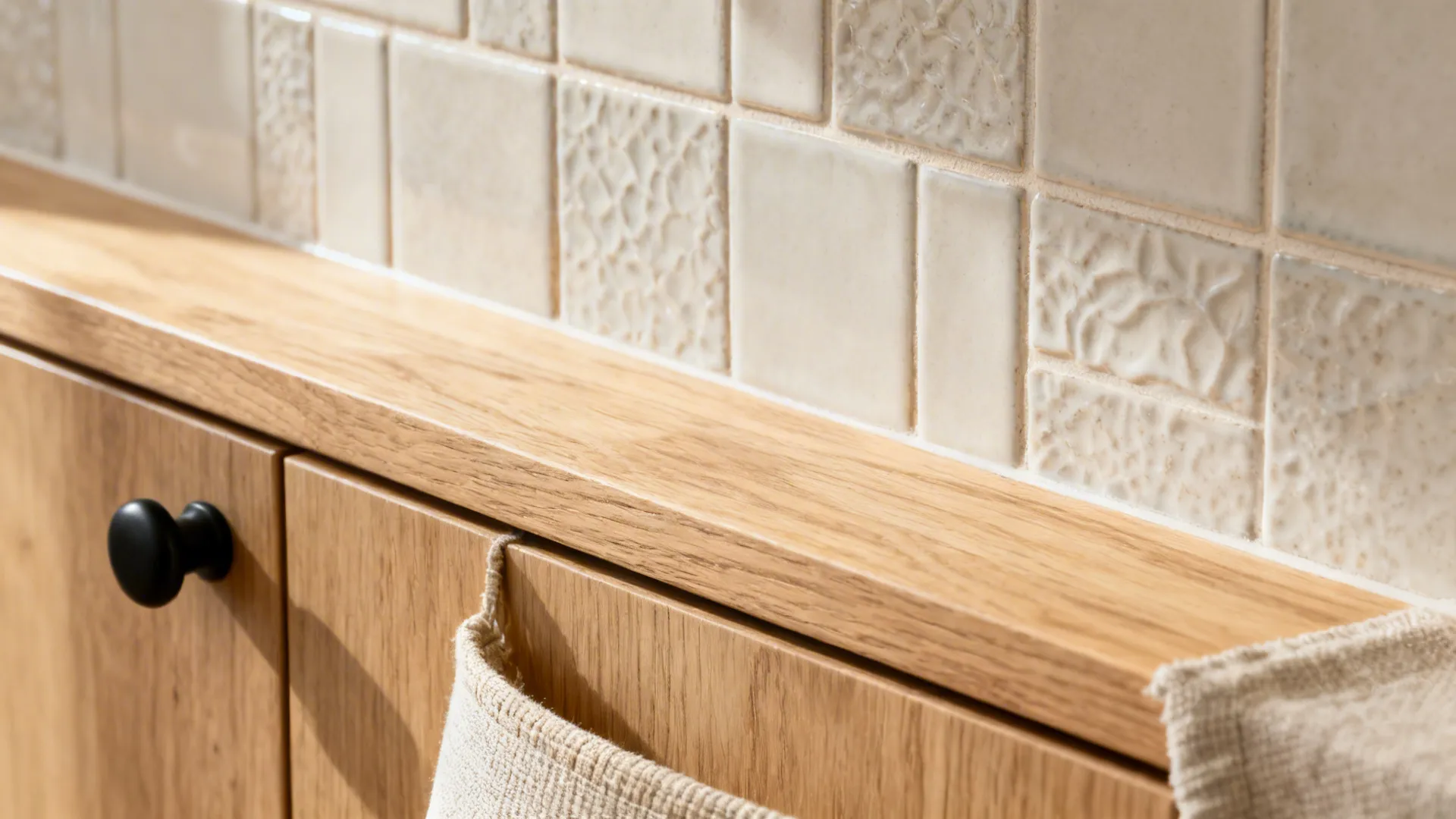 Warmth Through Wood and Textural Contrast