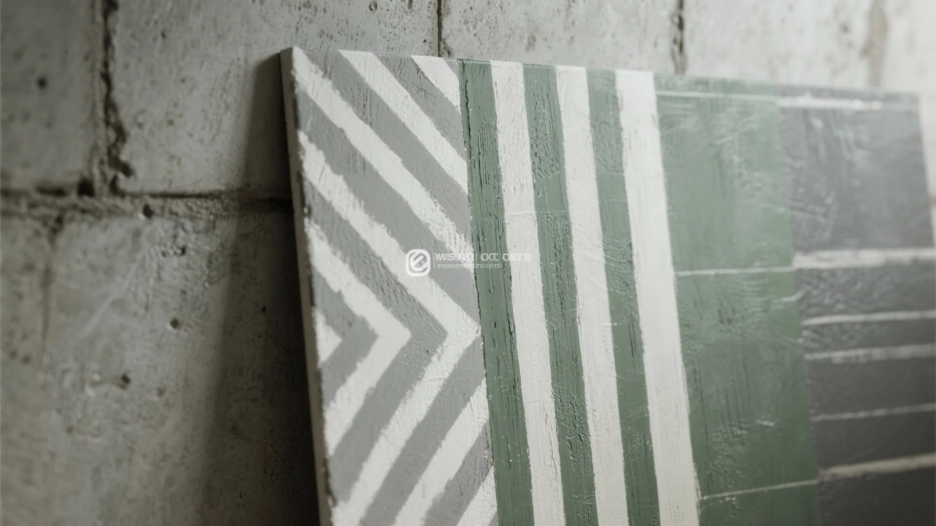 3. Add Texture: Stencils, Stripes or Faux Concrete Wash