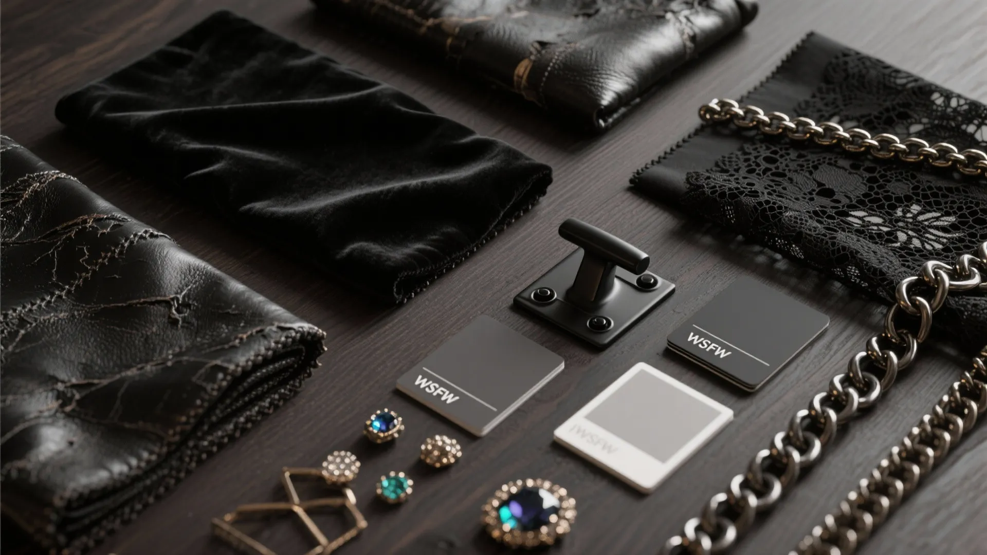 3. Texture is your secret weapon (velvet, lace, chain)