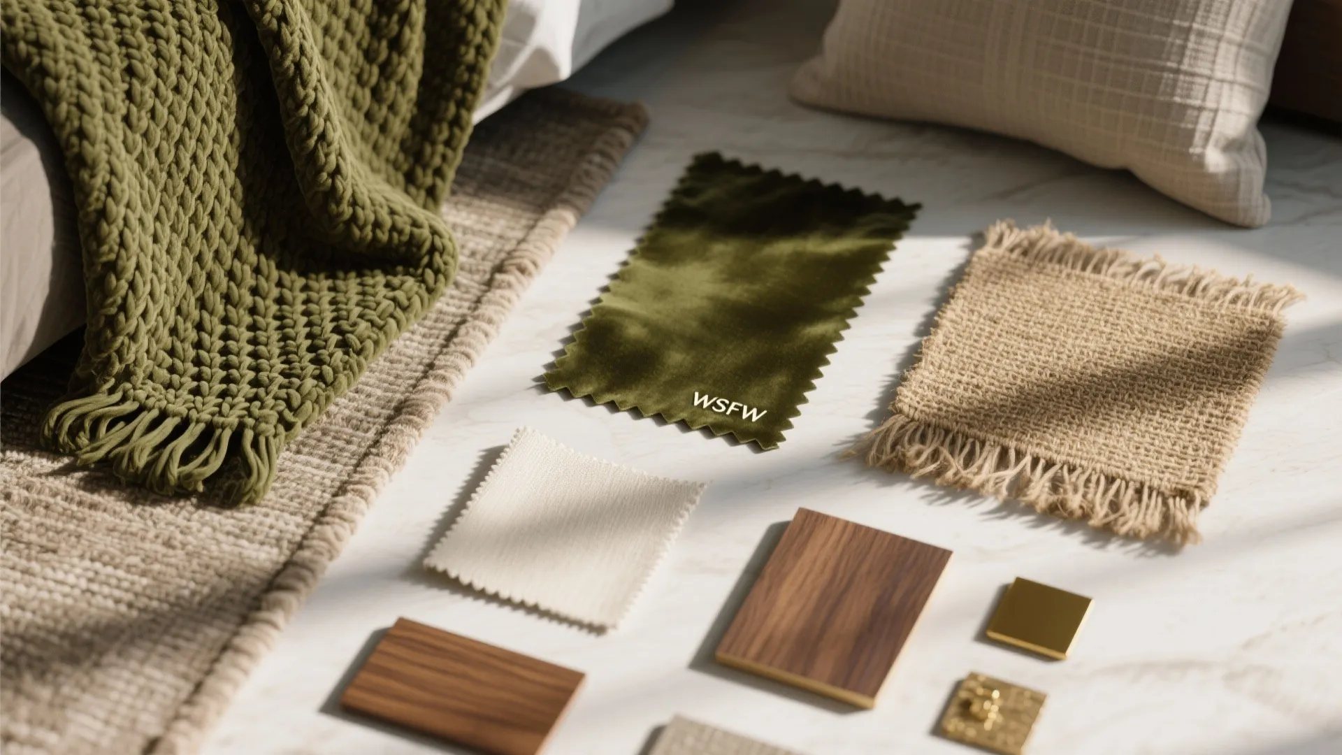 3. Texture Over Pattern—Velvet, Woven Rugs, and Knits