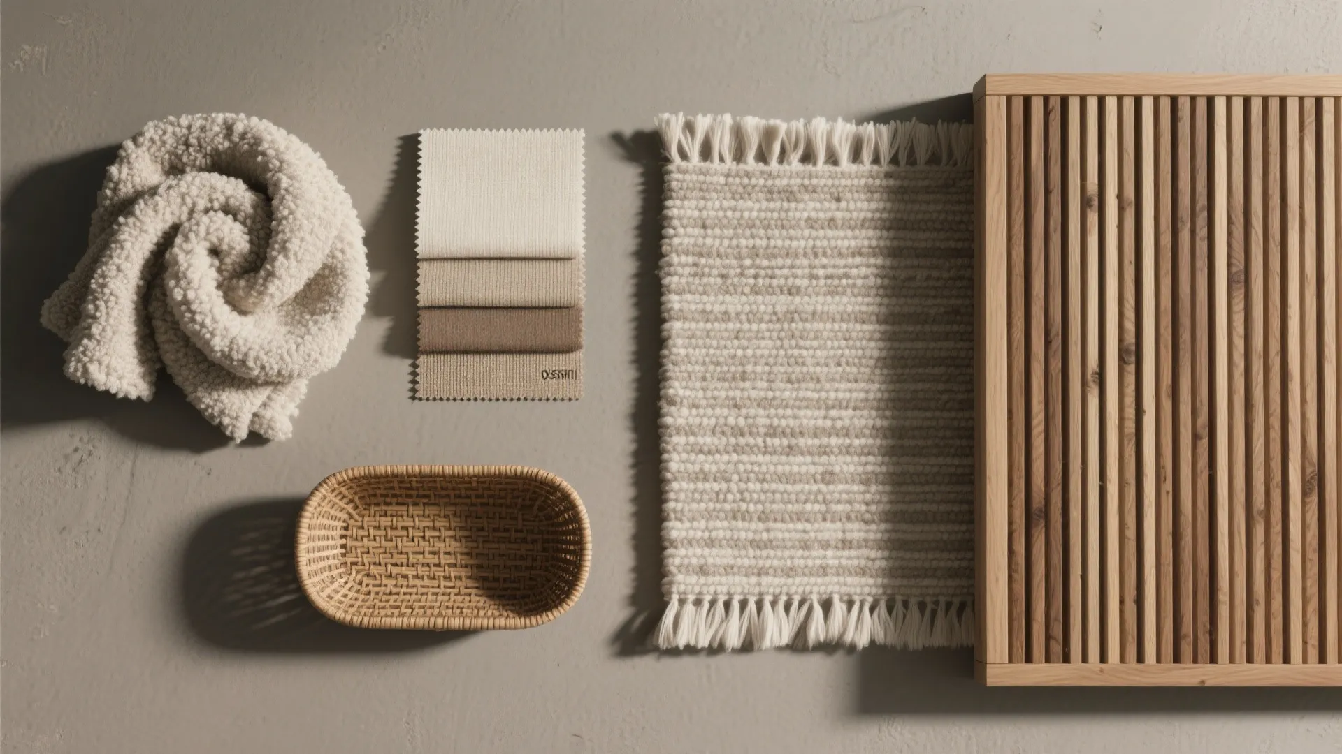 Texture Is Color: Bouclé, Linen, Wool, and Slatted Wood