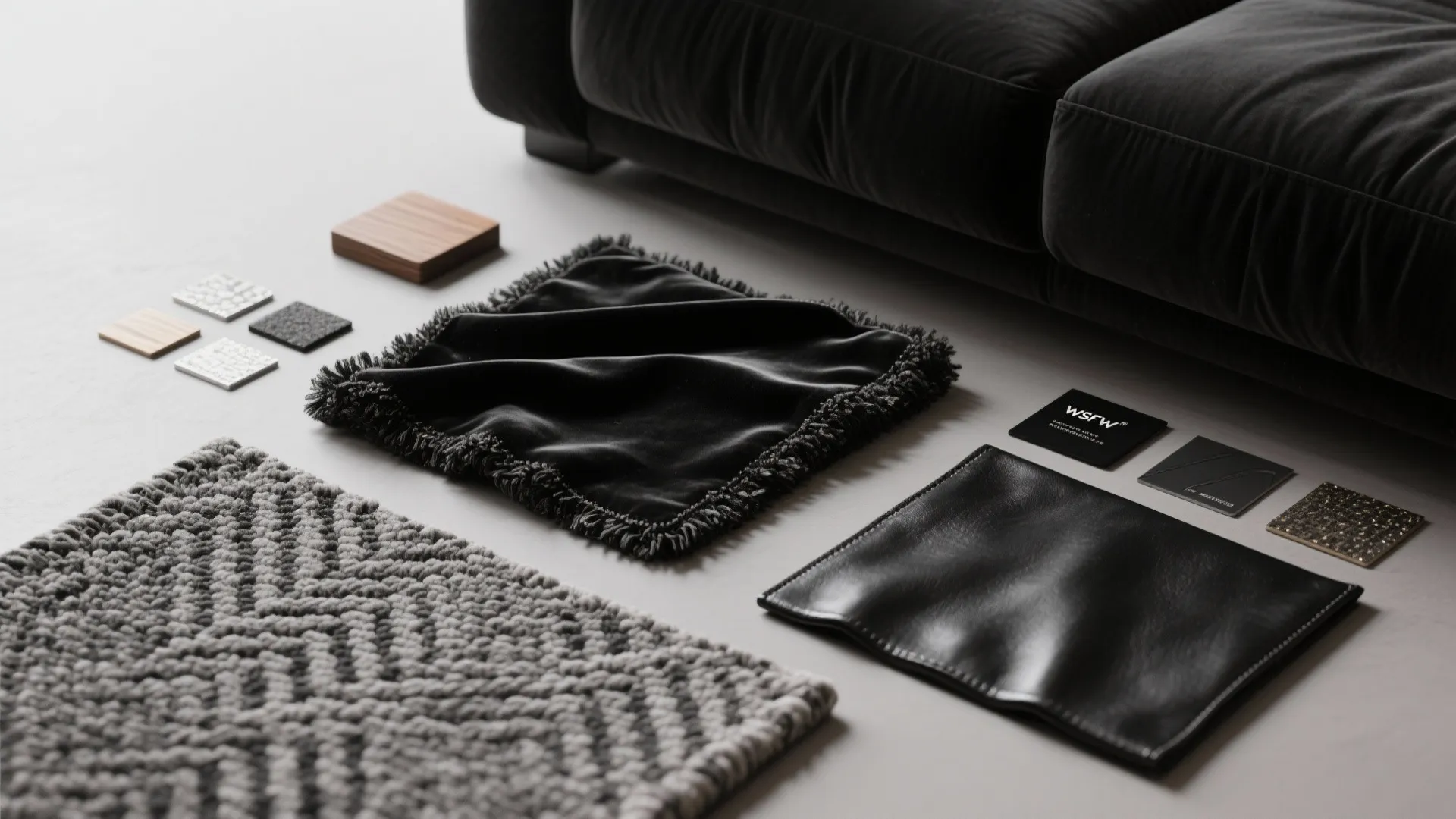 3. Monochrome layering with textures